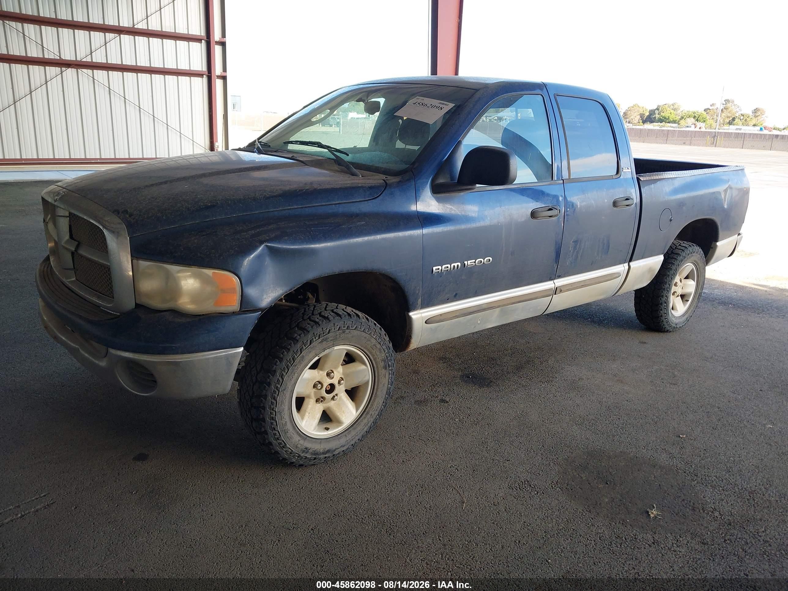 2002 Dodge Ram 1500 St Blue vin: 3D7HU18N82G185044