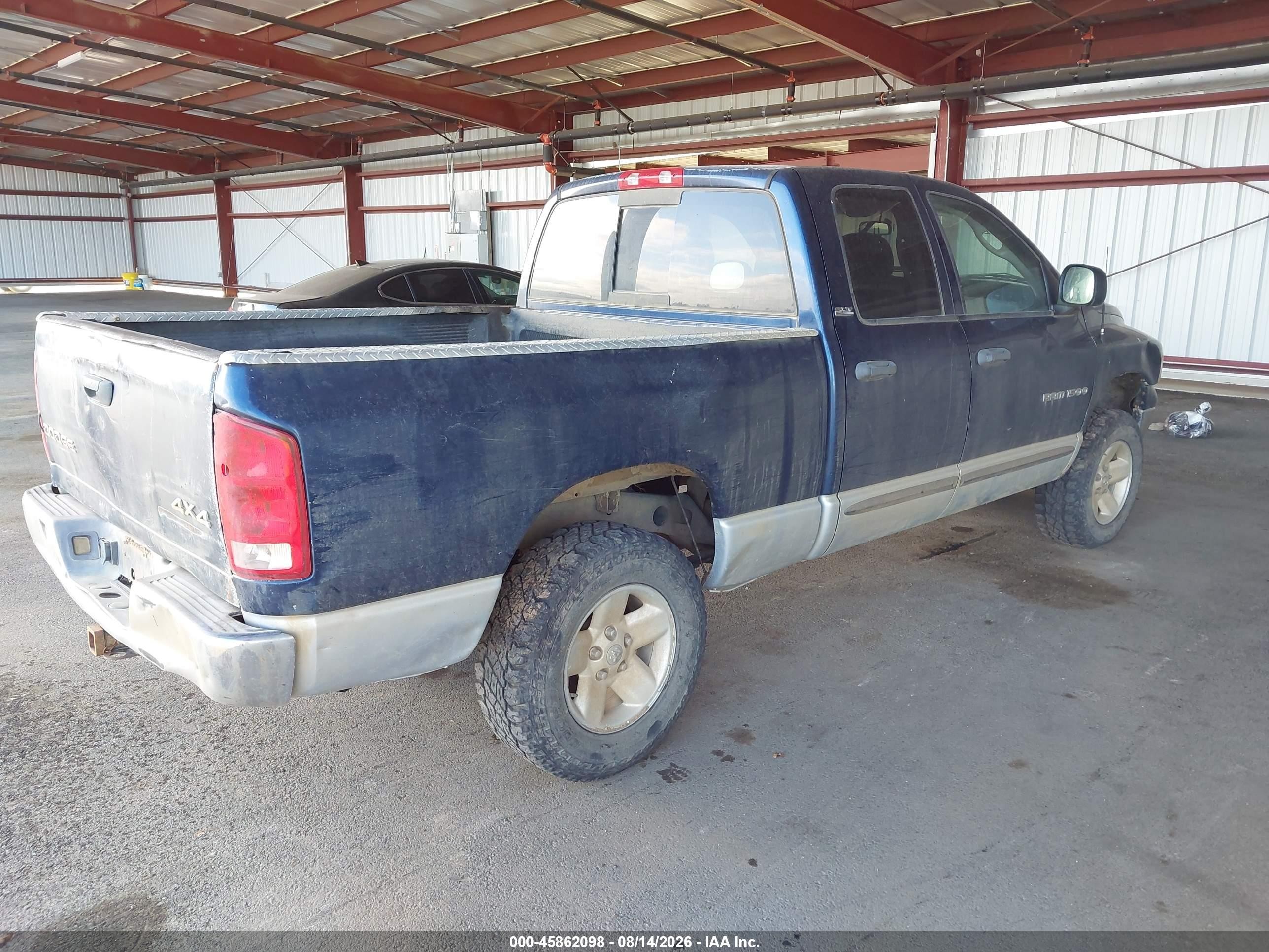 2002 Dodge Ram 1500 St Blue vin: 3D7HU18N82G185044