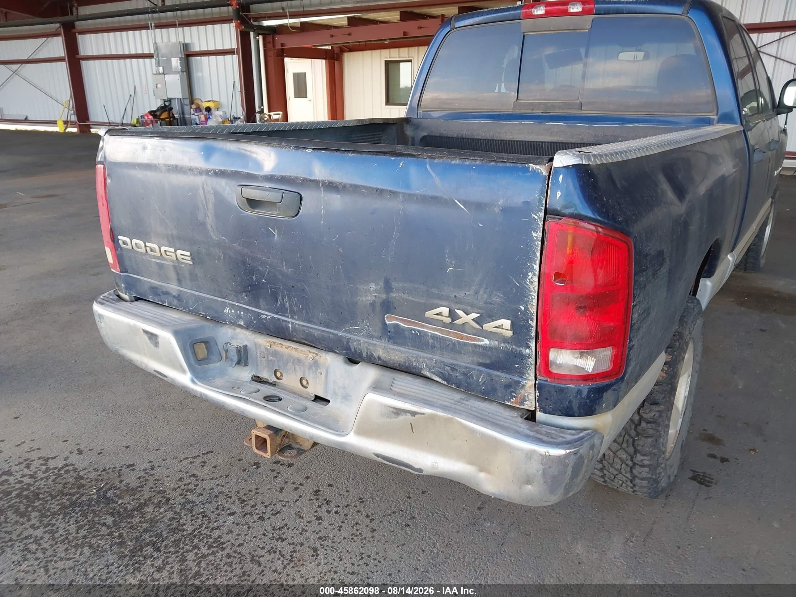 2002 Dodge Ram 1500 St Blue vin: 3D7HU18N82G185044
