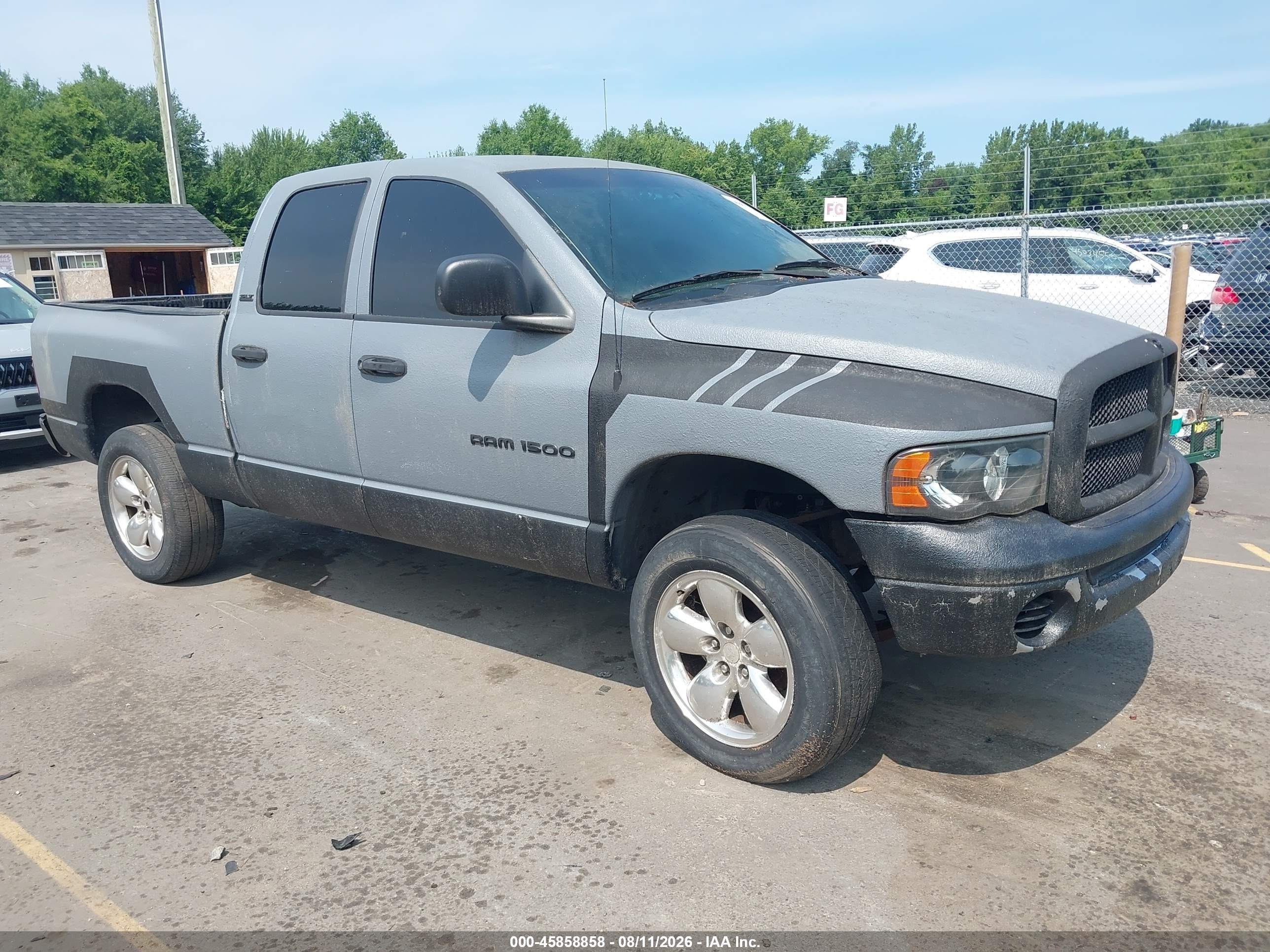 2002 Dodge Ram 1500 St Gray vin: 3D7HU18NX2G193405