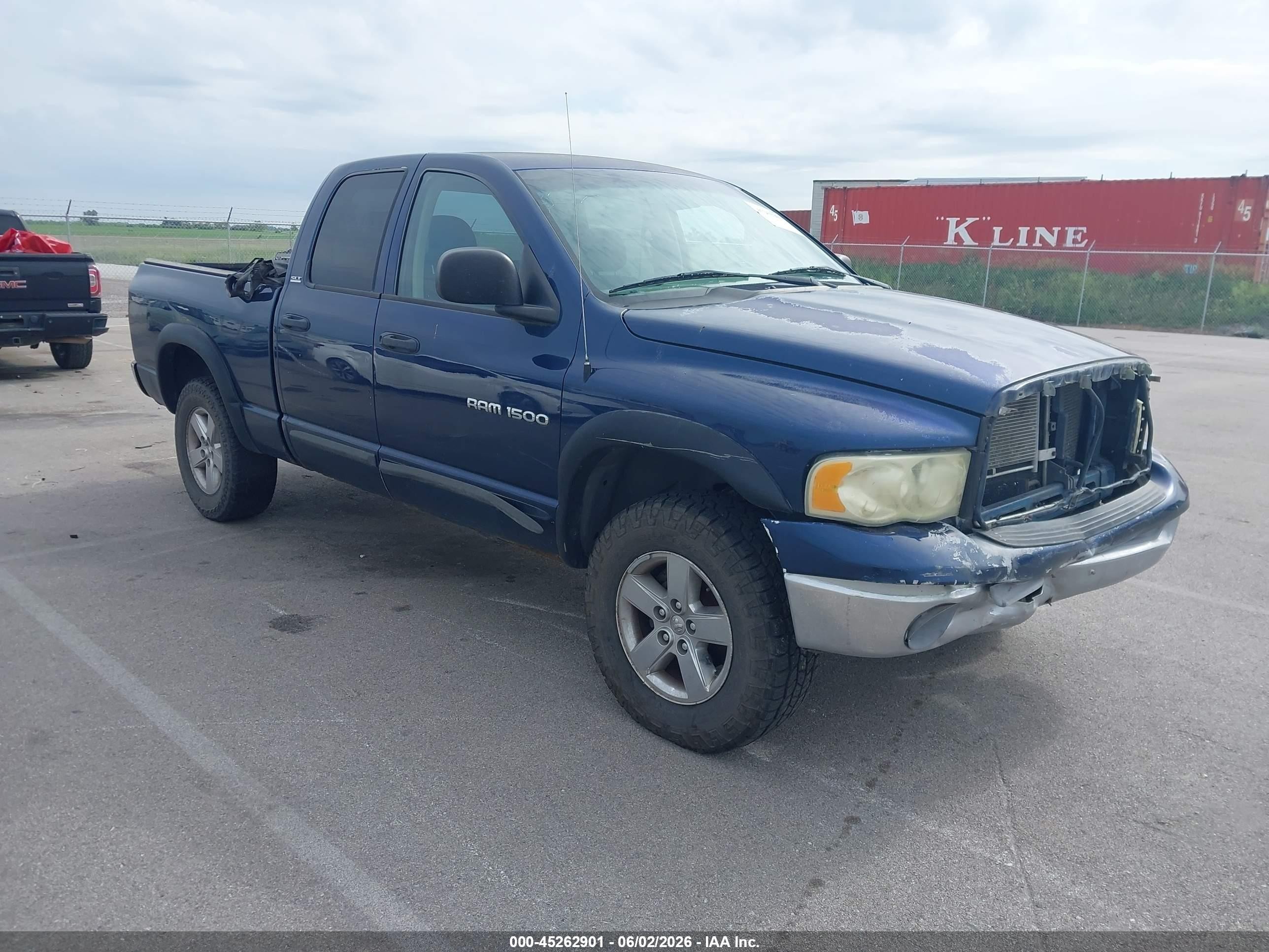 2002 Dodge Ram 1500 St Blue vin: 3D7HU18Z32G117348