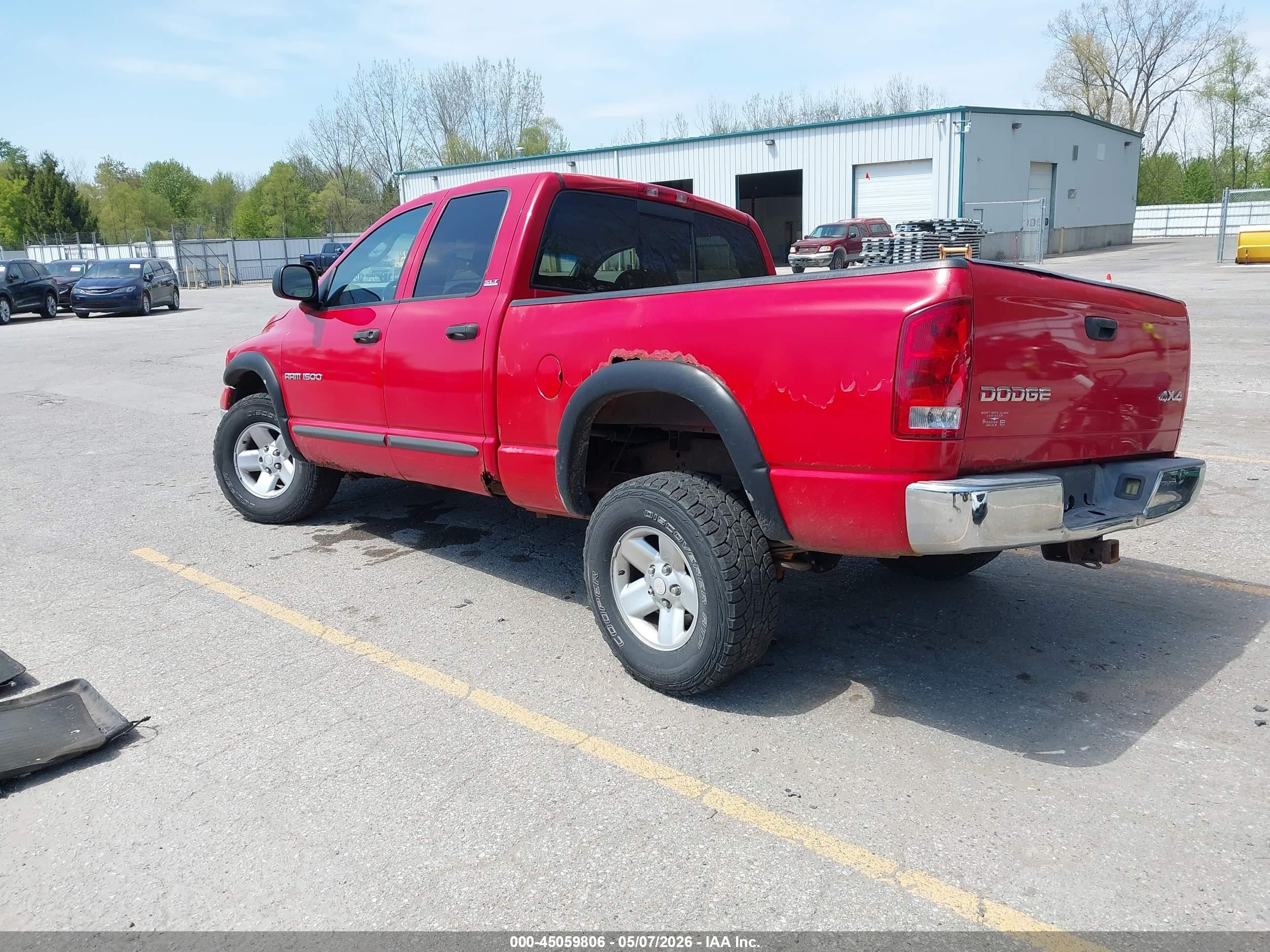 2002 Dodge Ram 1500 St Red vin: 3D7HU18Z52G205897