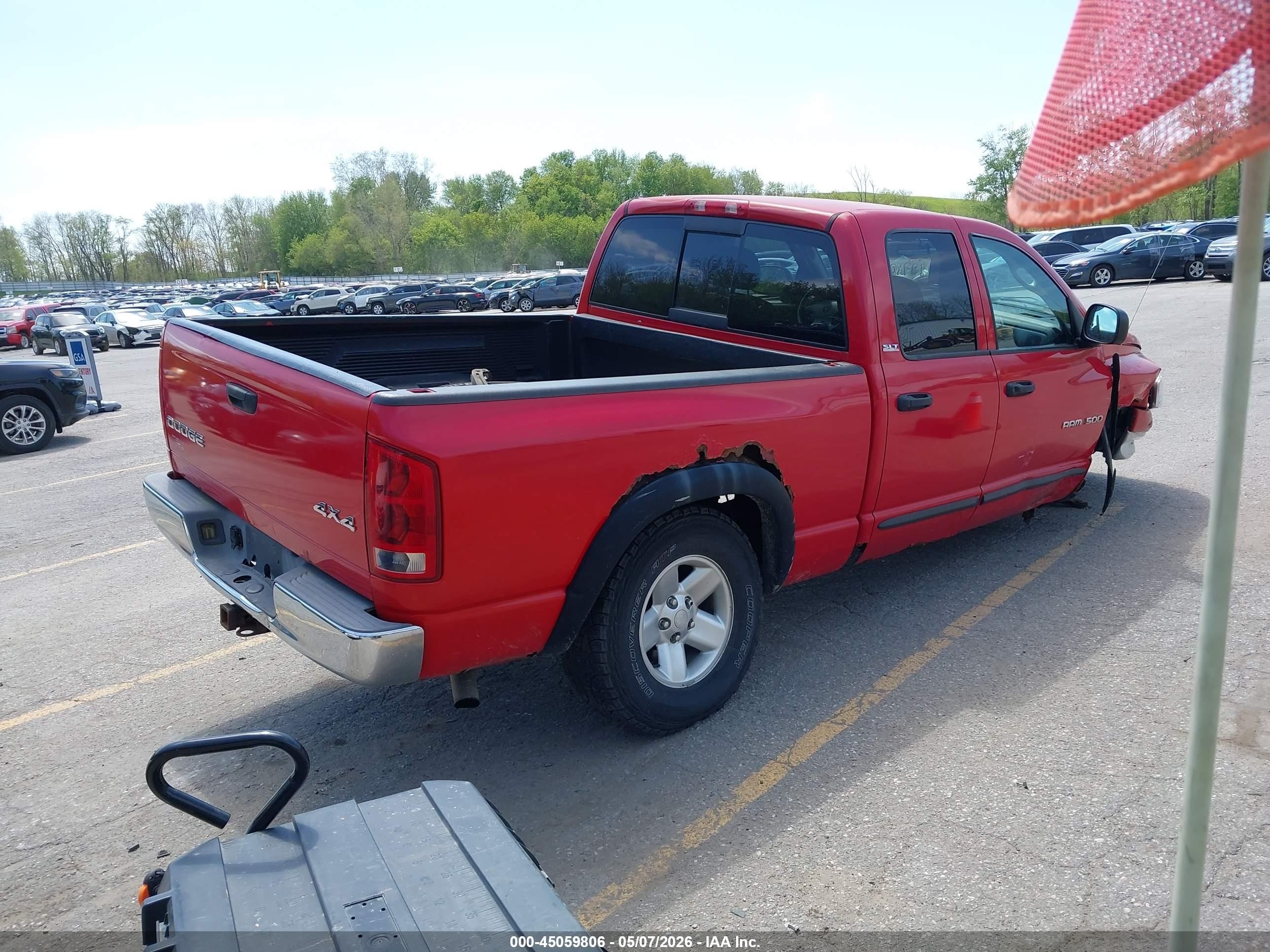 2002 Dodge Ram 1500 St Red vin: 3D7HU18Z52G205897