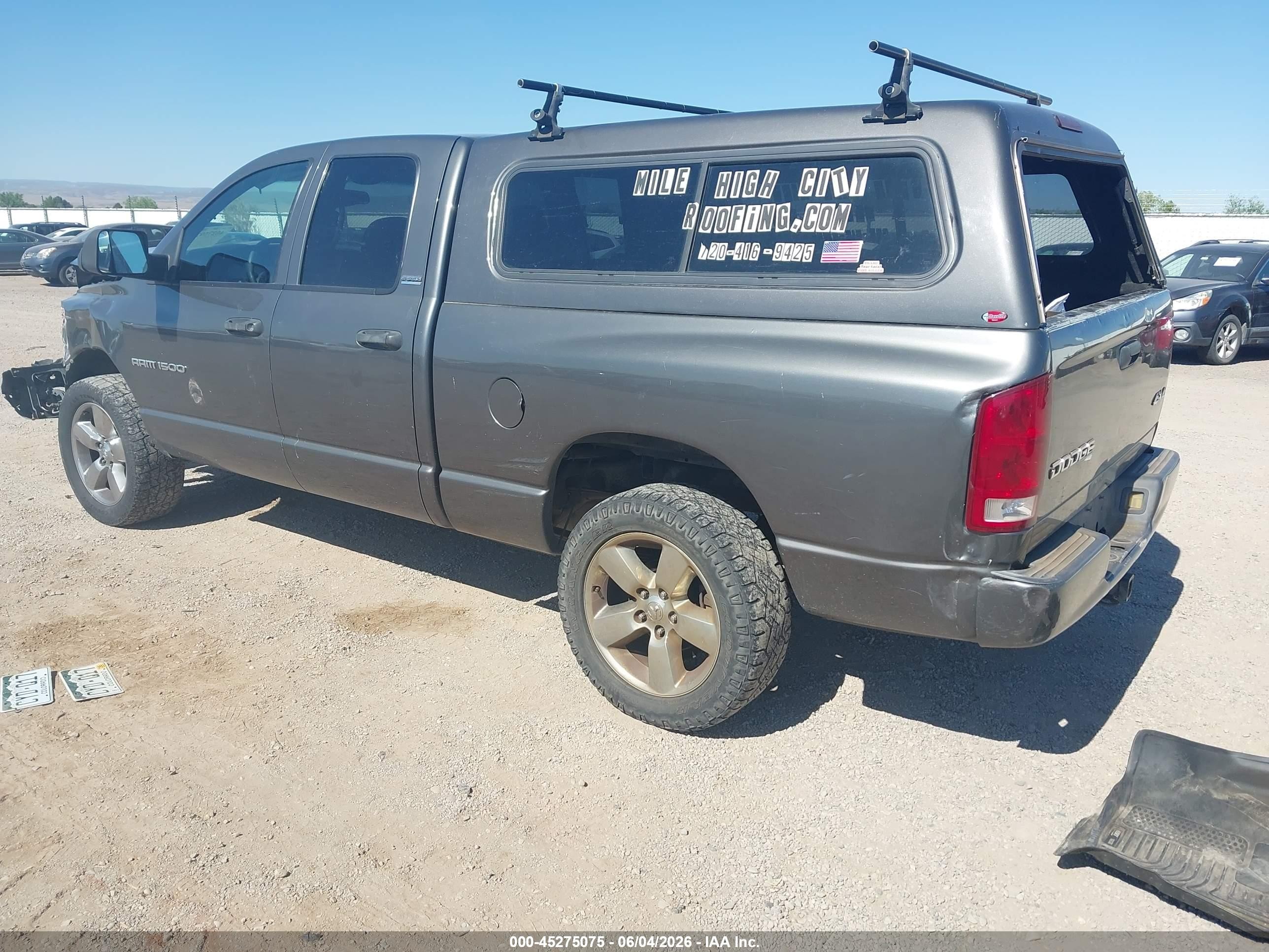 2002 Dodge Ram 1500 St Gray vin: 3D7HU18Z52G210128