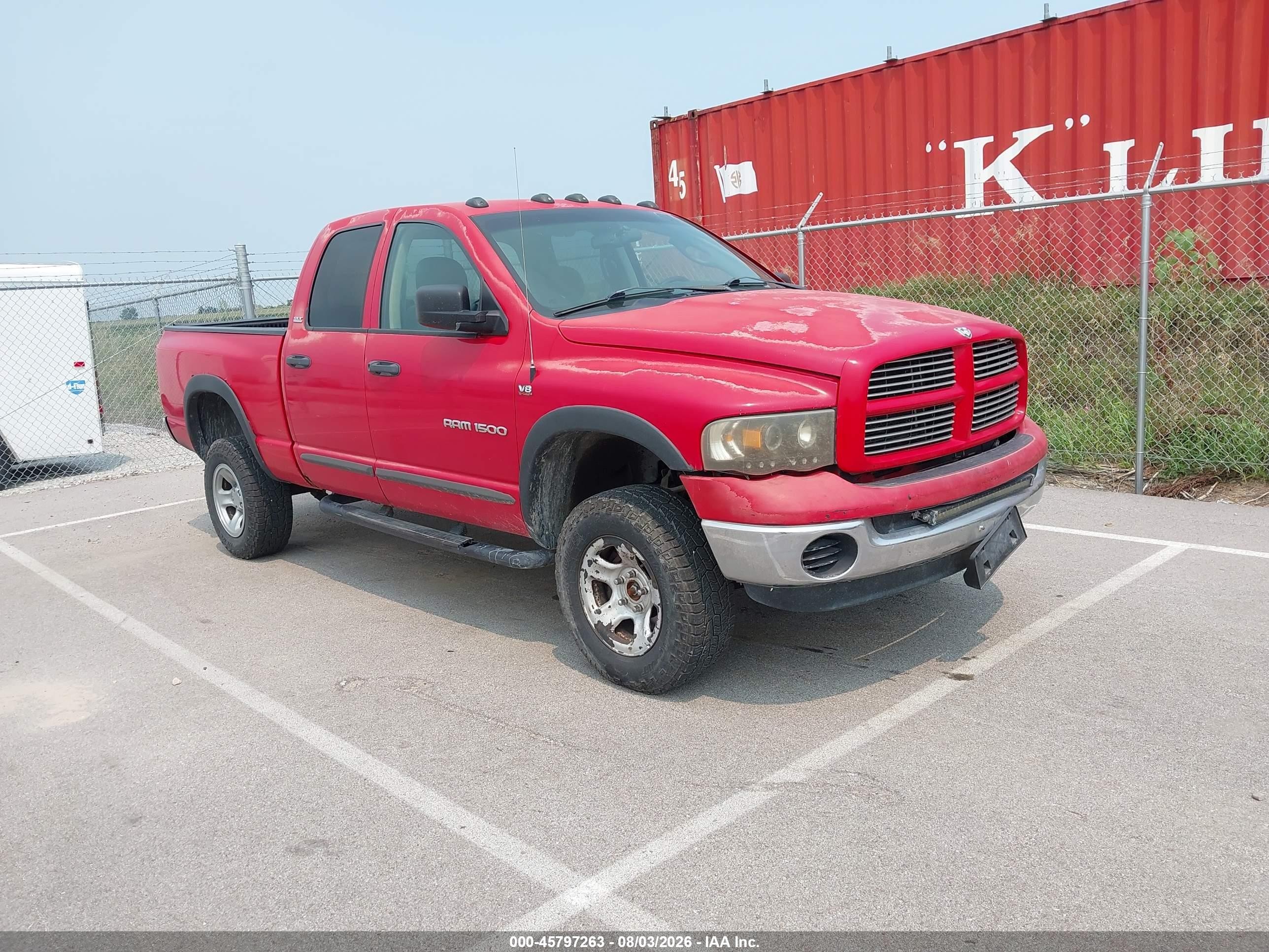 2002 Dodge Ram 1500 St Red vin: 3D7HU18ZX2G211985