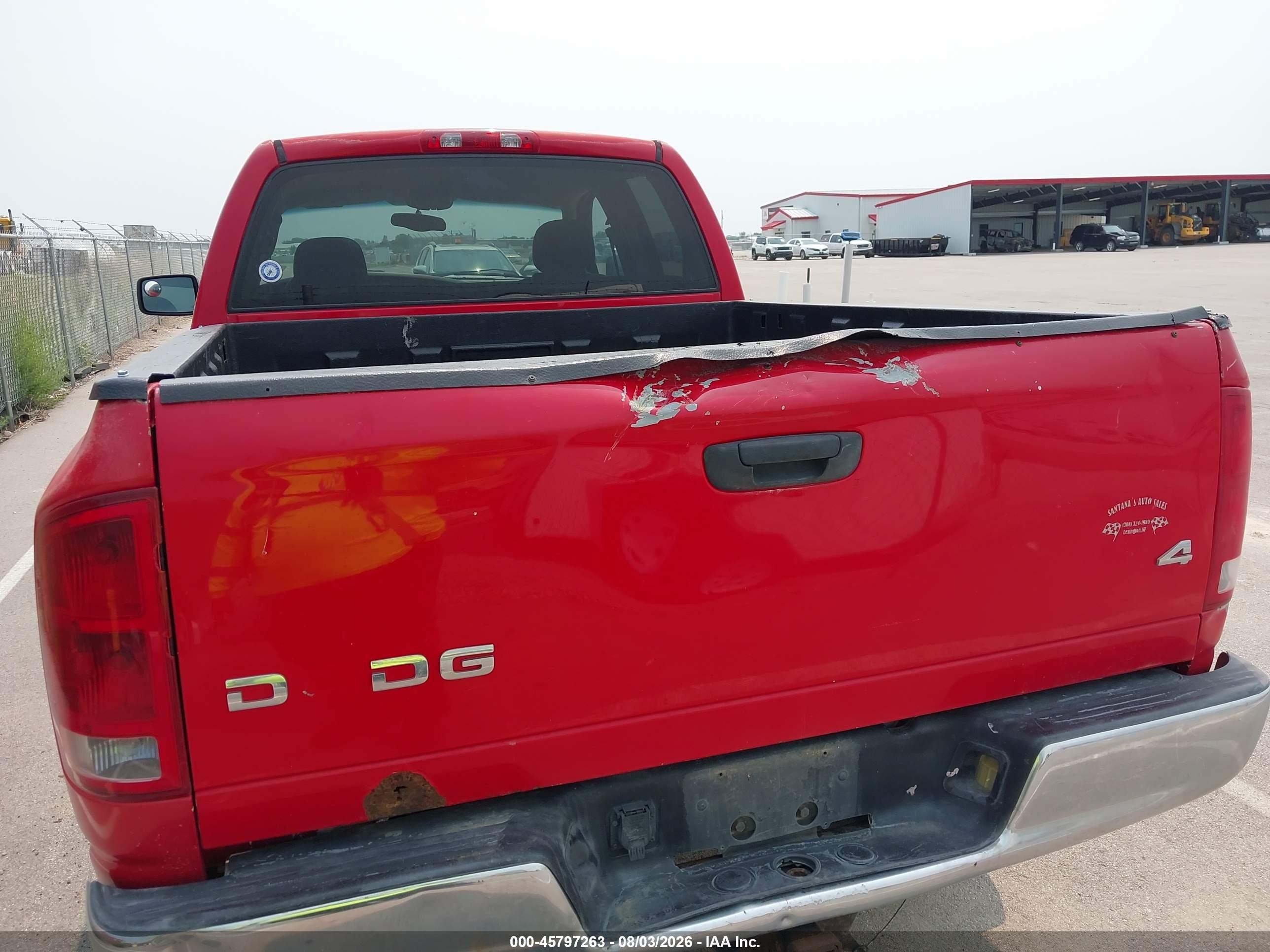 2002 Dodge Ram 1500 St Red vin: 3D7HU18ZX2G211985