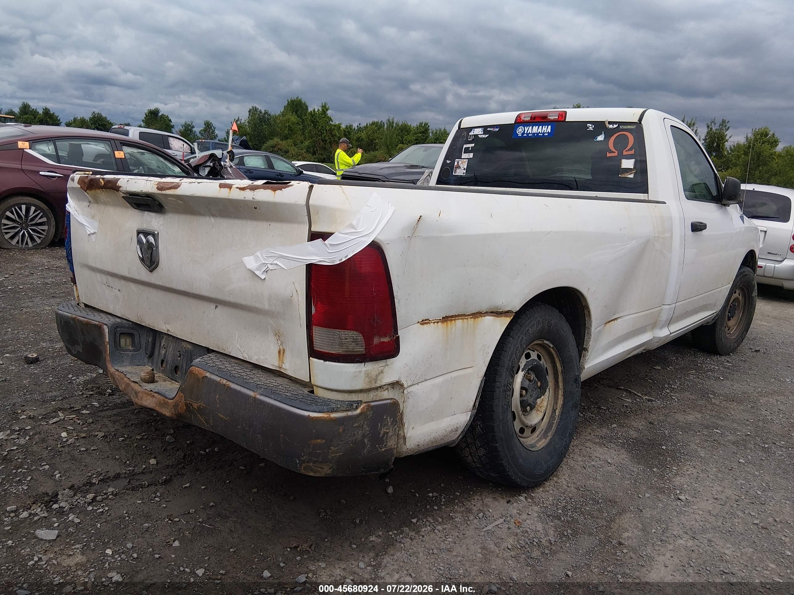 2011 Ram Ram 1500 St White vin: 3D7JB1EK2BG593959