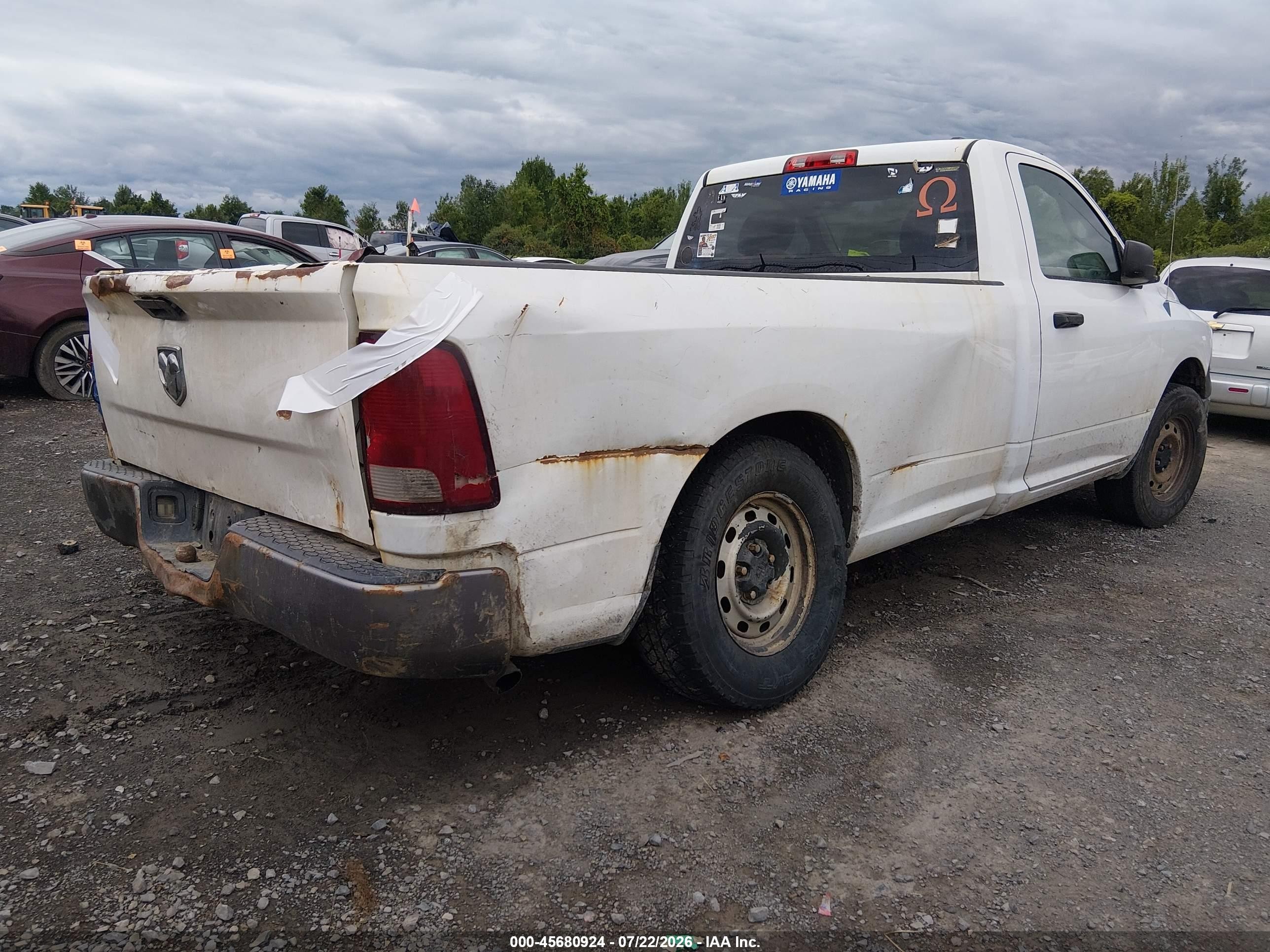 2011 Ram Ram 1500 St White vin: 3D7JB1EK2BG593959