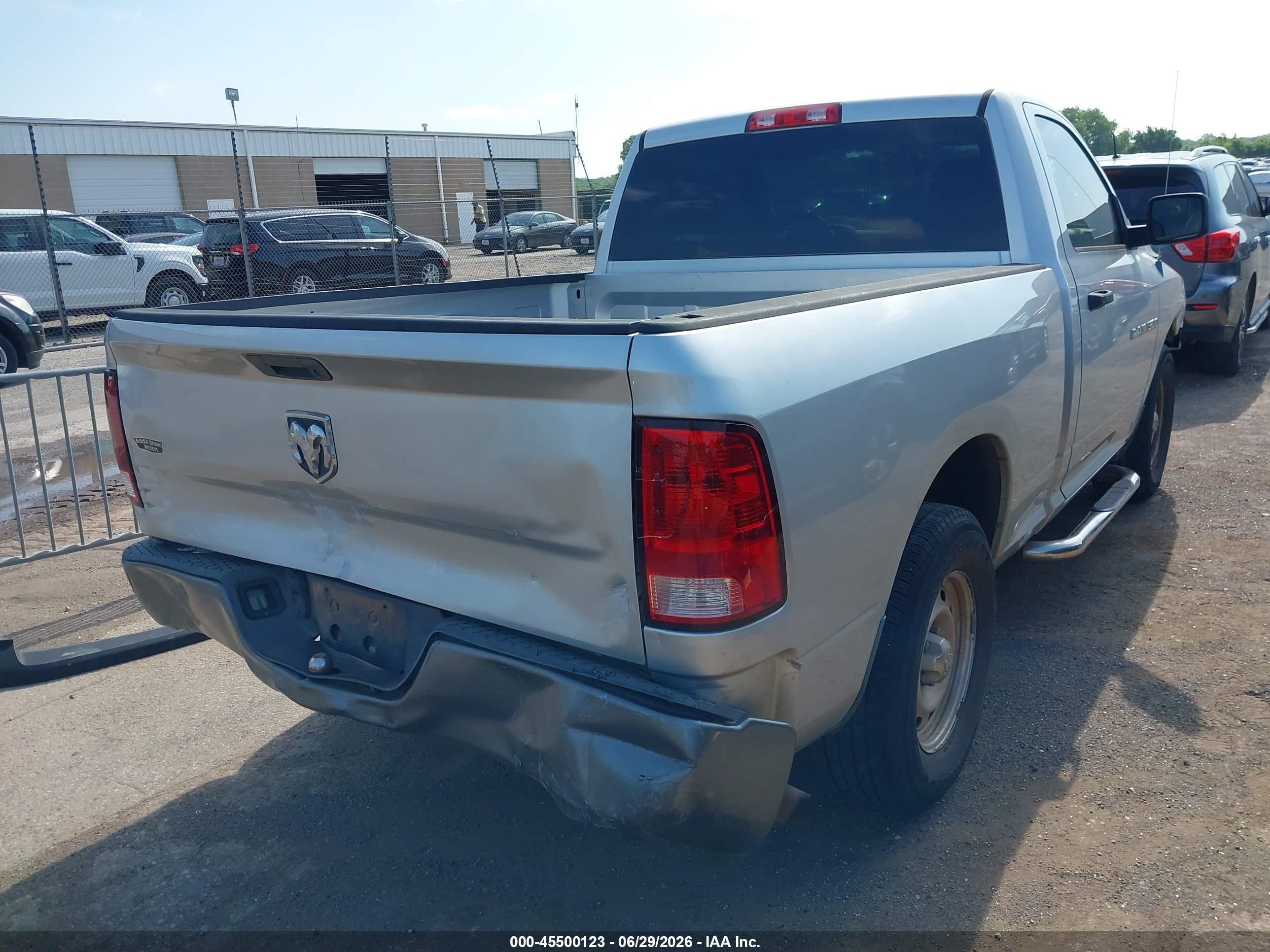 2011 Ram Ram 1500 St Silver vin: 3D7JB1EK2BG612820