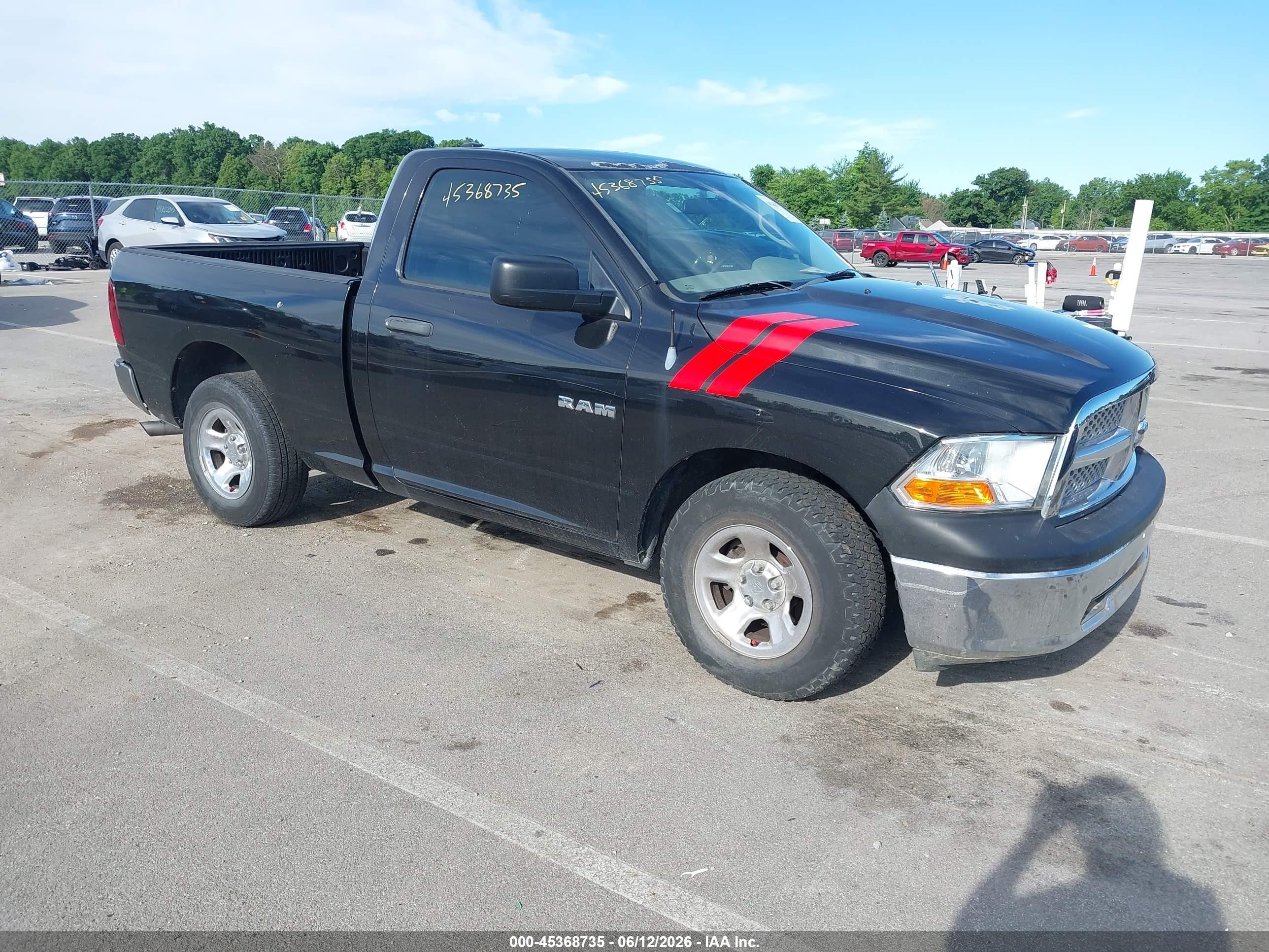 2010 Dodge Ram 1500 St Black vin: 3D7JB1EK9AG103385