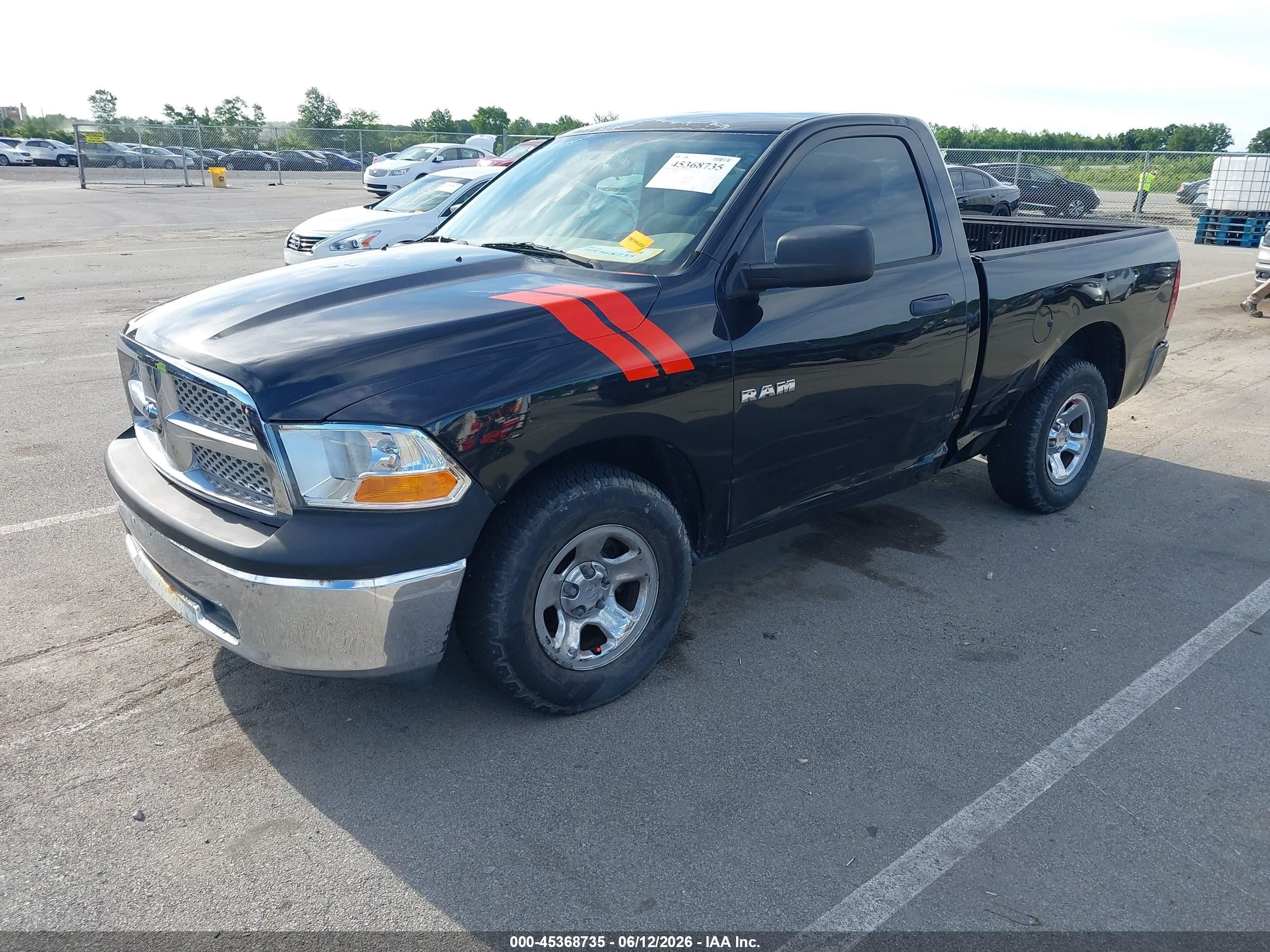 2010 Dodge Ram 1500 St Black vin: 3D7JB1EK9AG103385
