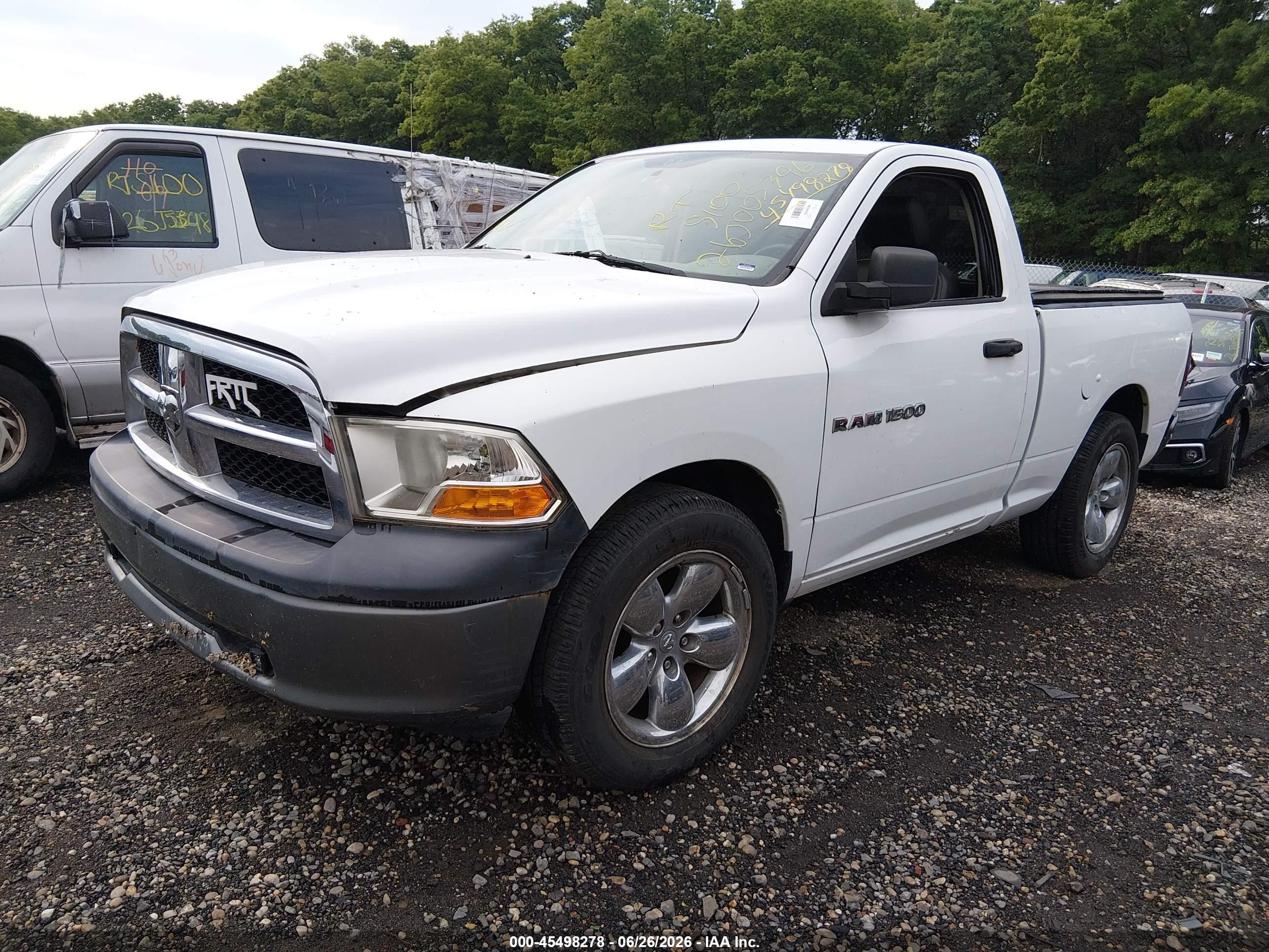 2011 Ram Ram 1500 St Белый vin: 3D7JB1EK9BG602575