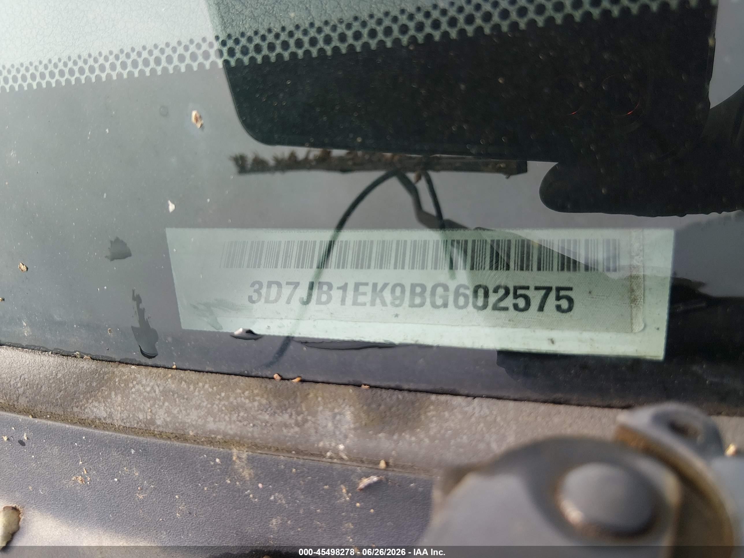 2011 Ram Ram 1500 St Белый vin: 3D7JB1EK9BG602575