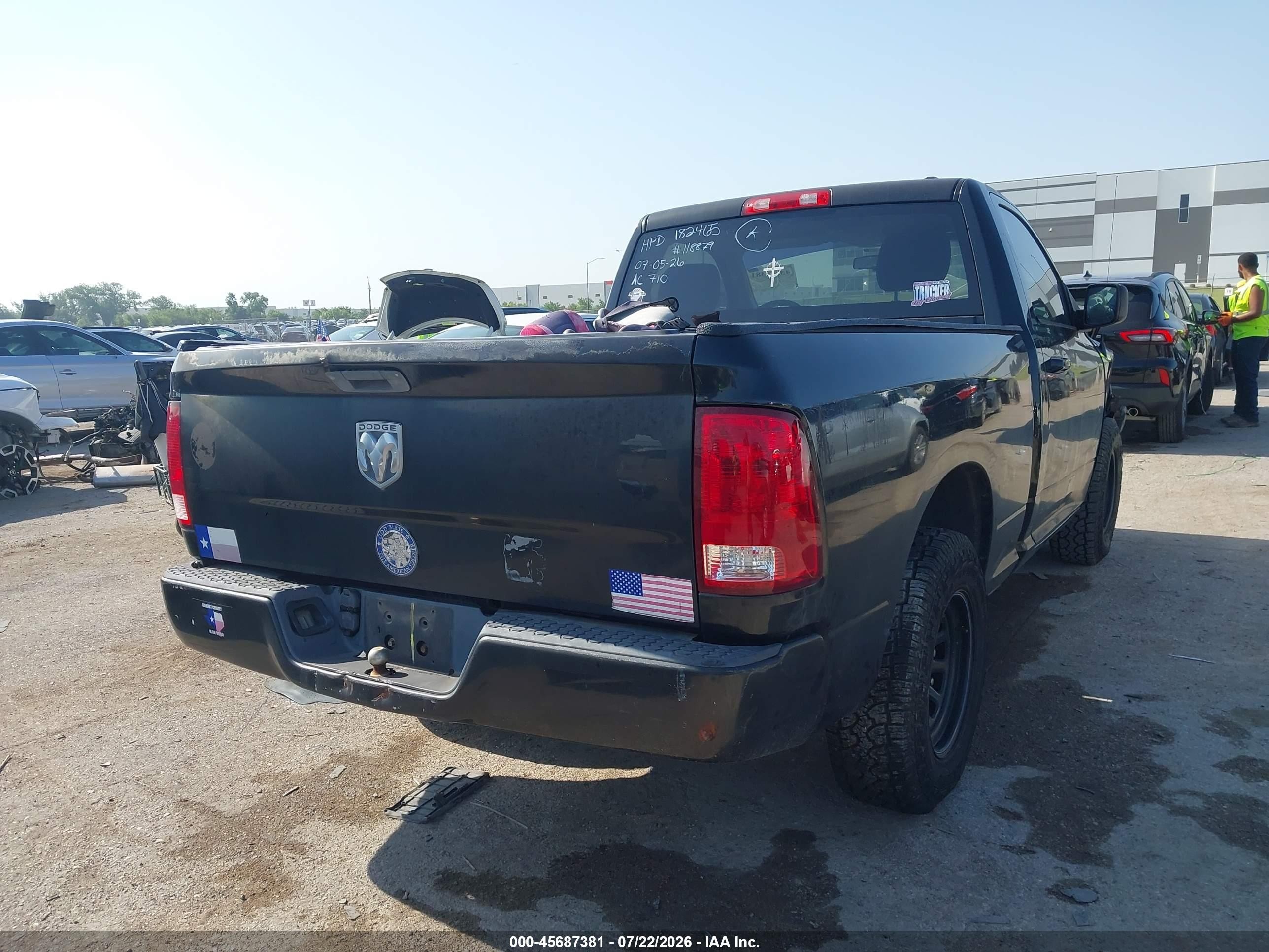 2010 Dodge Ram 1500 St Black vin: 3D7JB1EKXAG118879