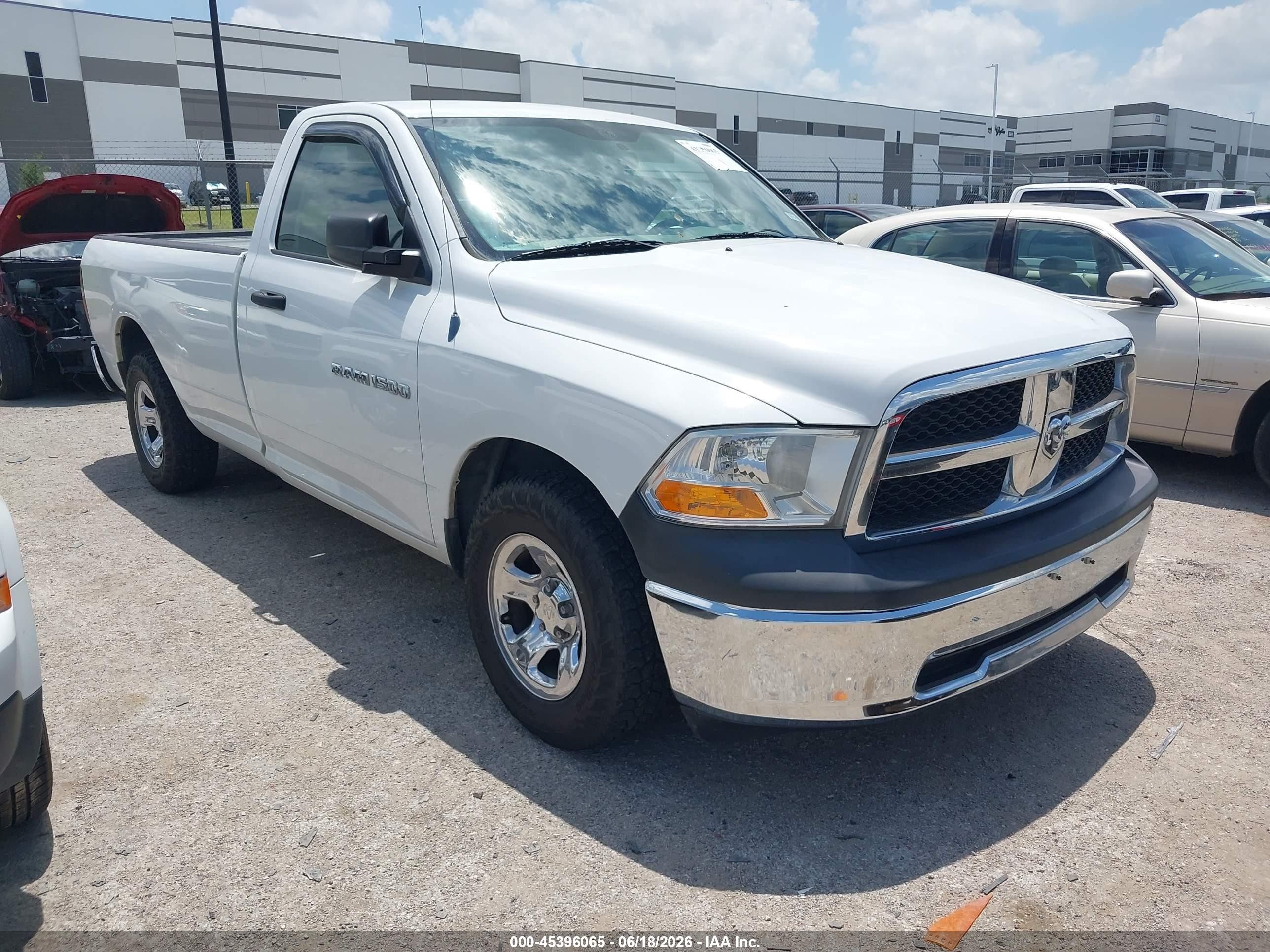 2011 Ram Ram 1500 St White vin: 3D7JB1EKXBG611401