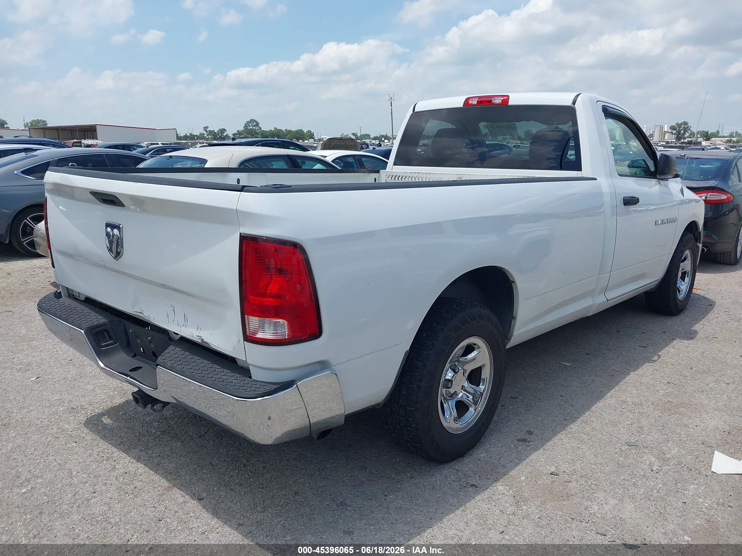 2011 Ram Ram 1500 St White vin: 3D7JB1EKXBG611401