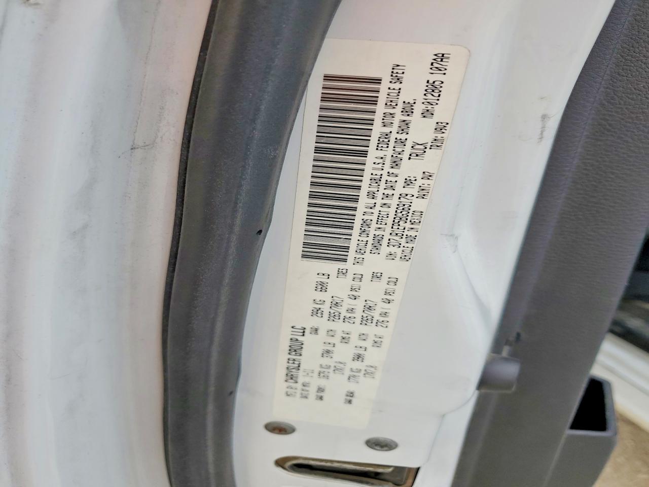 2011 Dodge Ram 1500 White vin: 3D7JB1EP5BG569179
