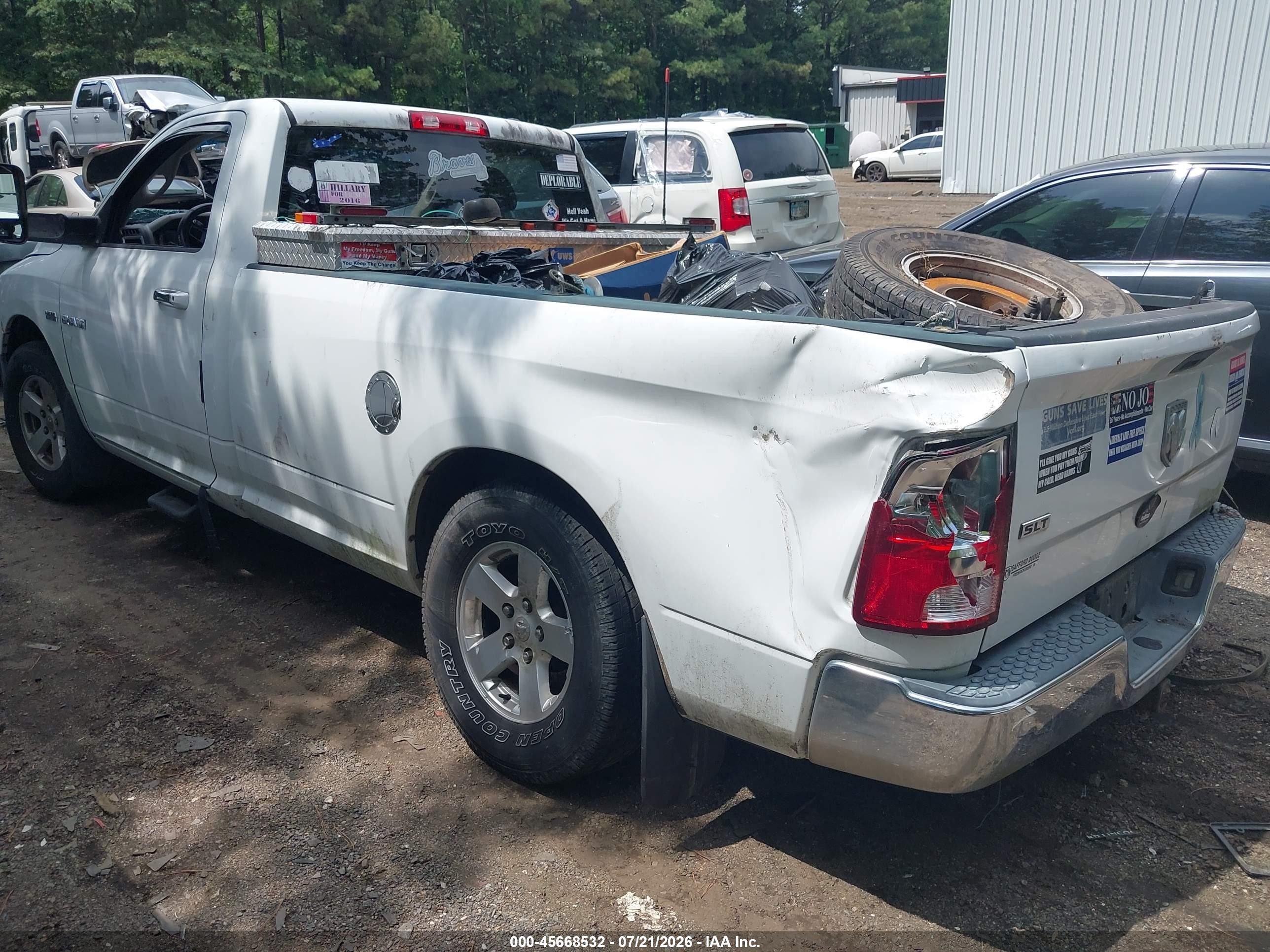 2010 Dodge Ram 1500 Slt/trx White vin: 3D7JB1ET0AG106278