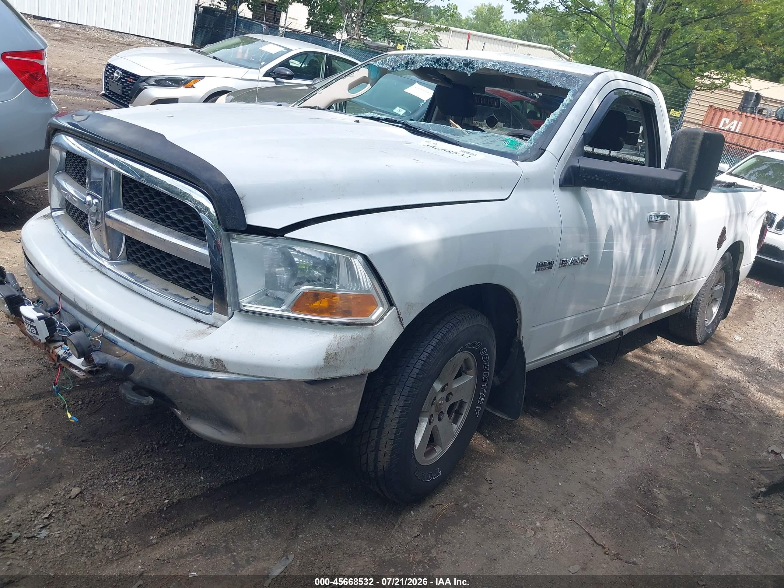 2010 Dodge Ram 1500 Slt/trx White vin: 3D7JB1ET0AG106278