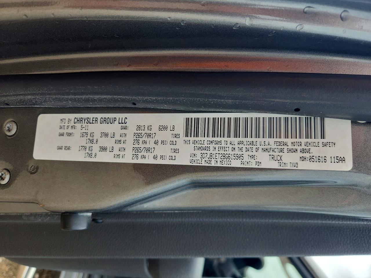 2011 Dodge Ram 1500 Gray vin: 3D7JB1ET2BG615905