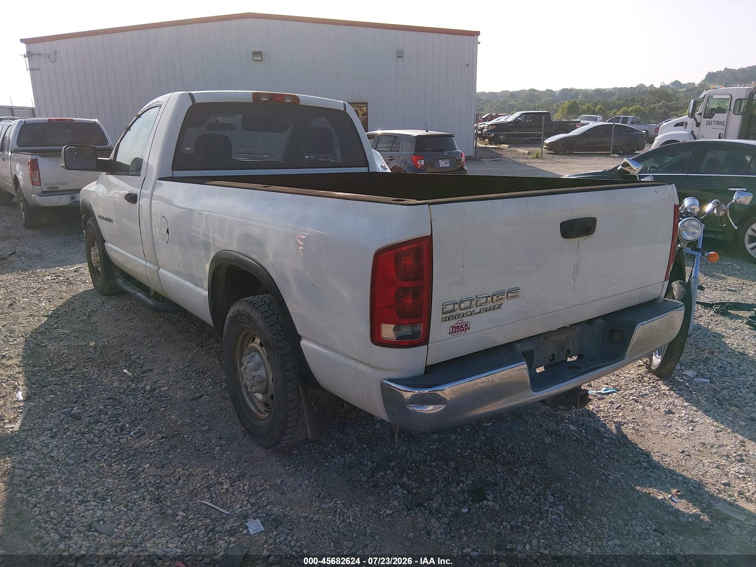 2003 Dodge Ram 2500 St White vin: 3D7KA26693G802923