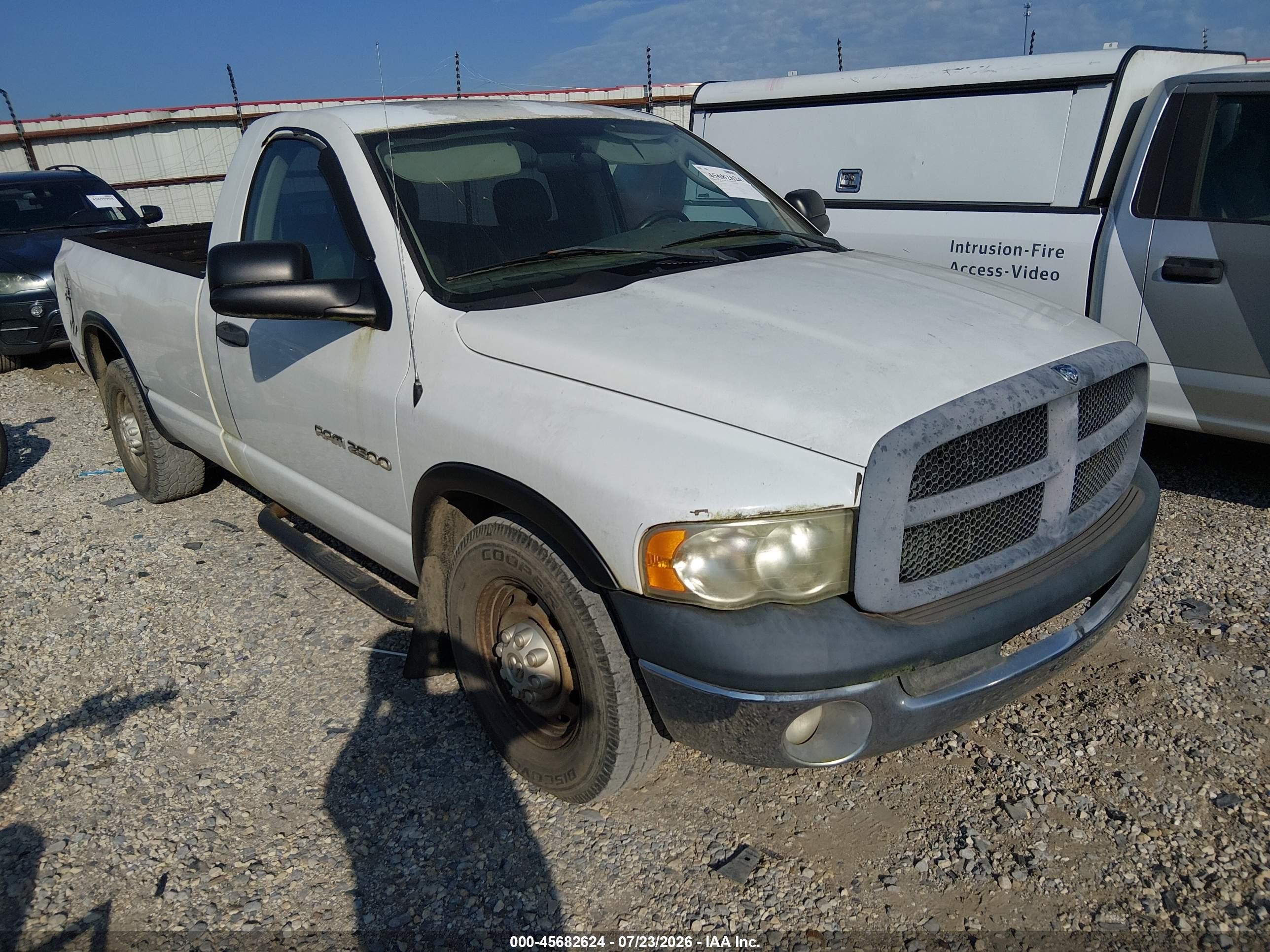 2003 Dodge Ram 2500 St White vin: 3D7KA26693G802923