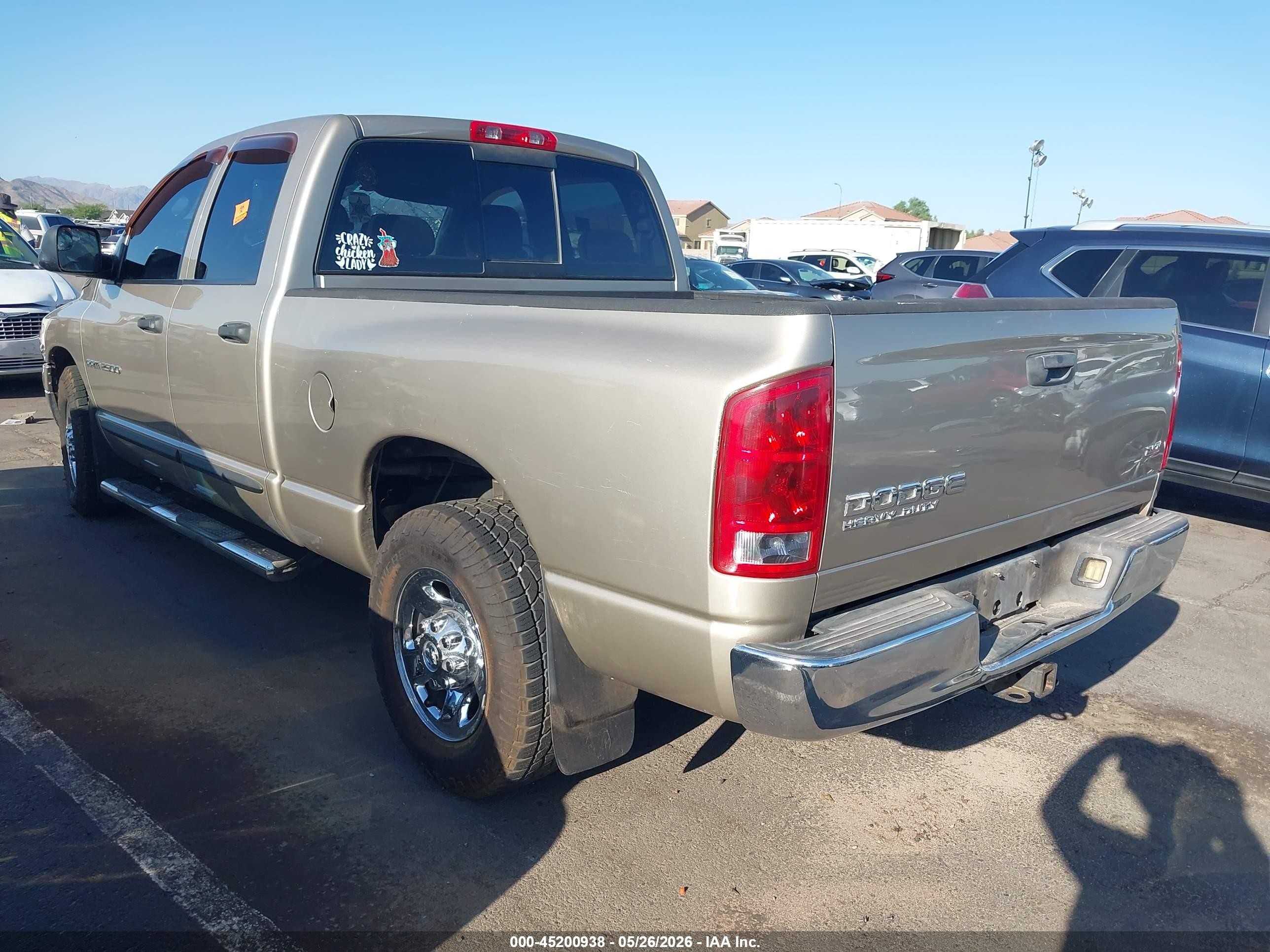 2004 Dodge Ram 2500 Slt/laramie Gold vin: 3D7KA28C54G209208