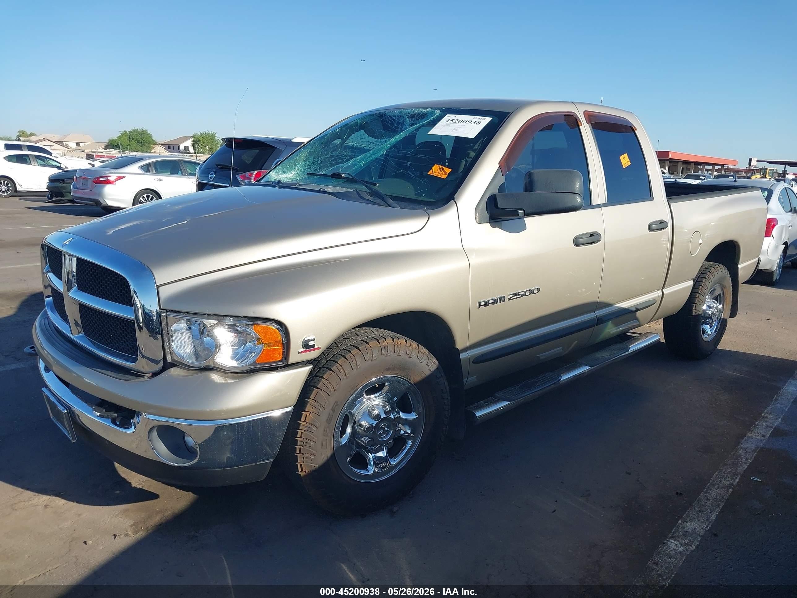 2004 Dodge Ram 2500 Slt/laramie Gold vin: 3D7KA28C54G209208