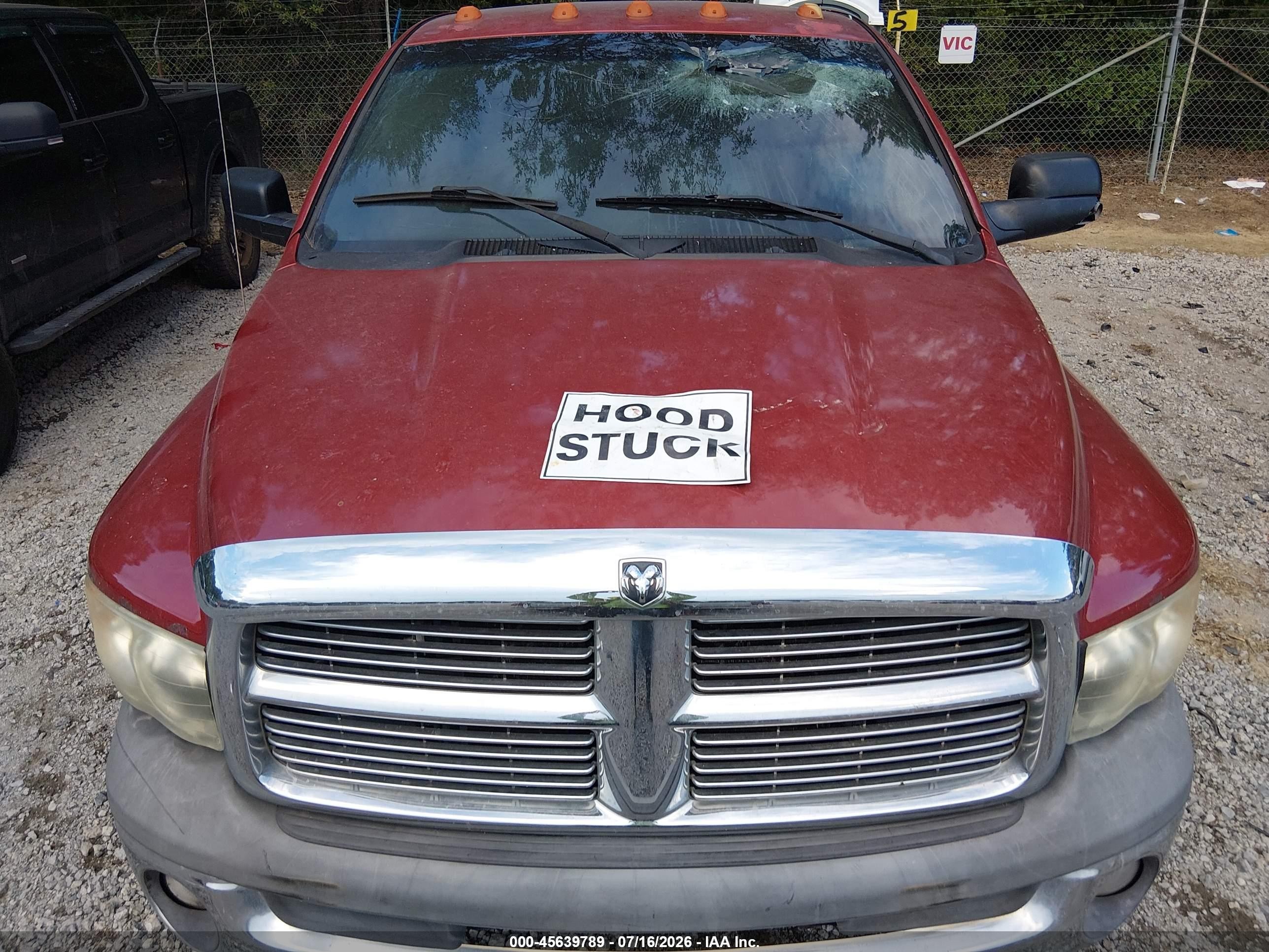 2004 Dodge Ram 2500 Slt/laramie Red vin: 3D7KA28C84G178679