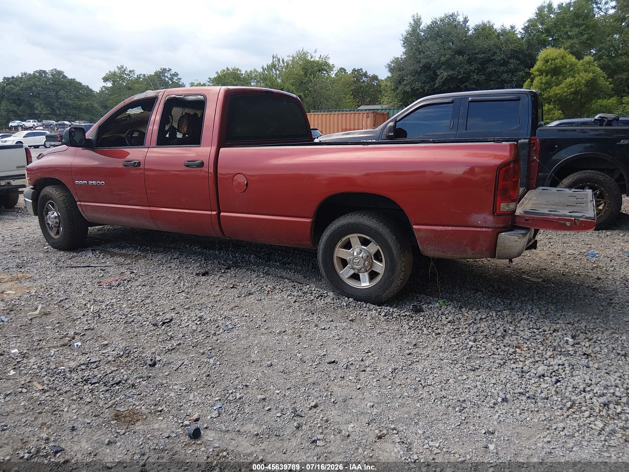 2004 Dodge Ram 2500 Slt/laramie Red vin: 3D7KA28C84G178679