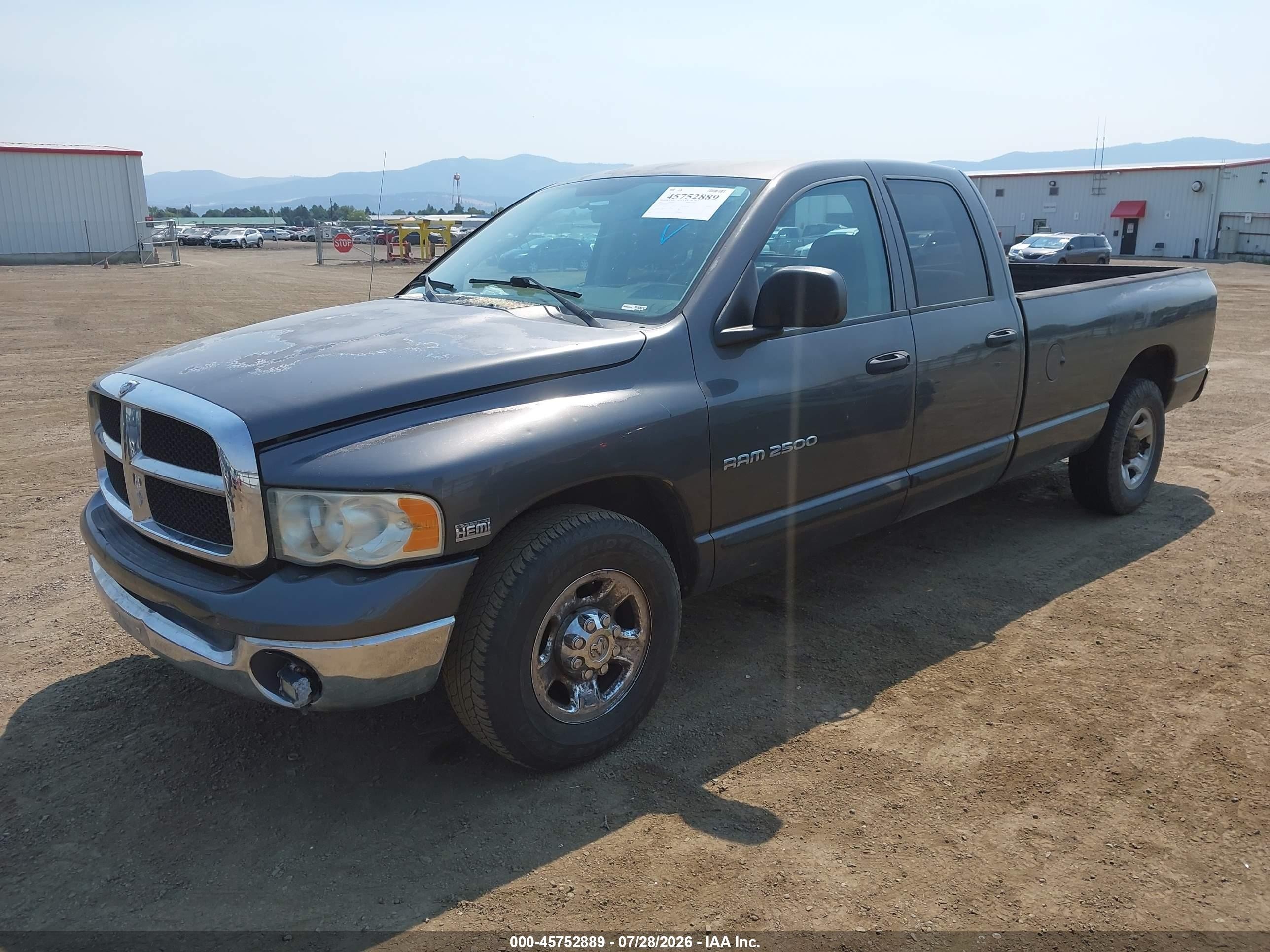 2003 Dodge Ram 2500 Slt/laramie/st Gray vin: 3D7KA28D03G835353