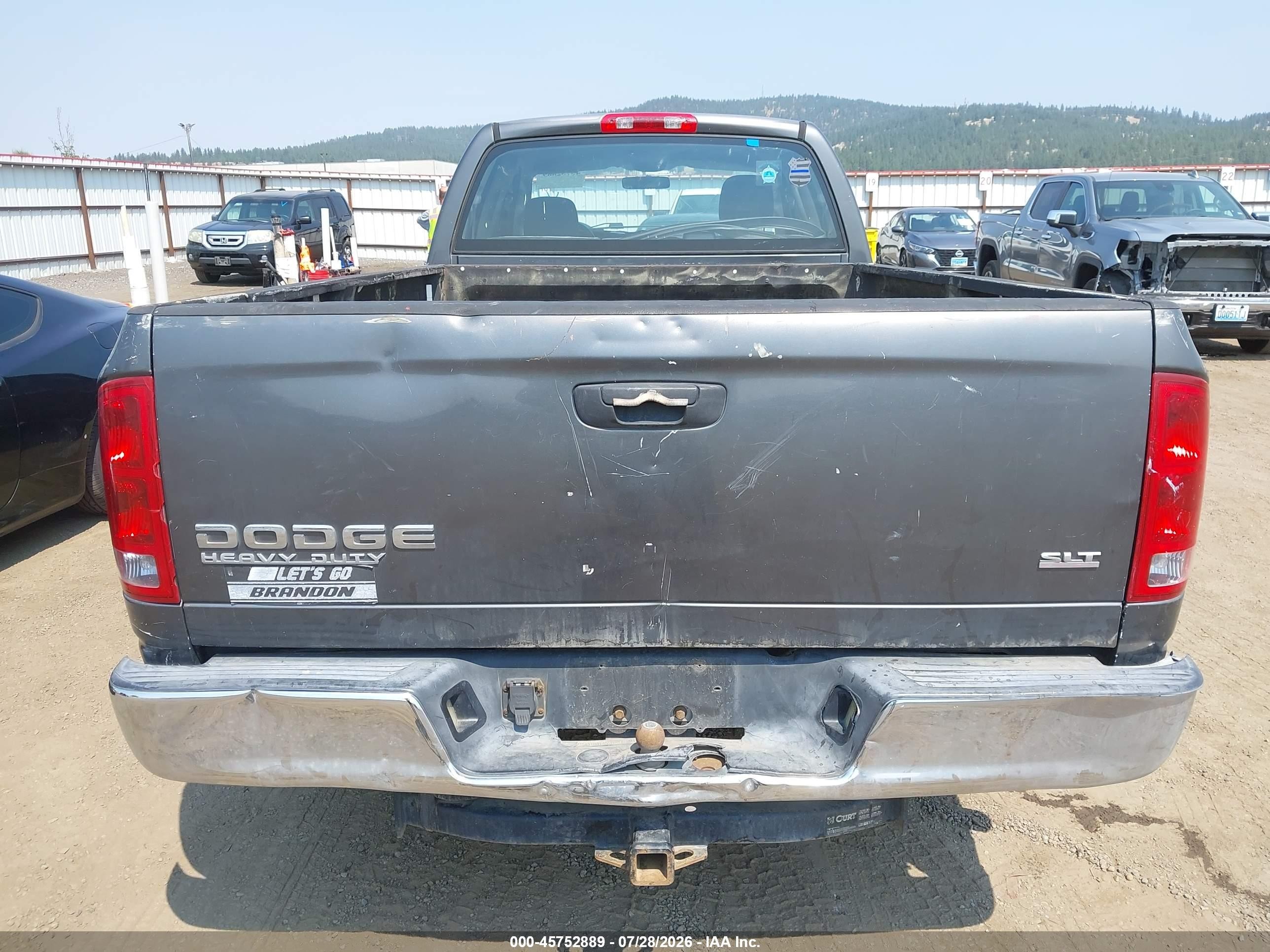 2003 Dodge Ram 2500 Slt/laramie/st Gray vin: 3D7KA28D03G835353