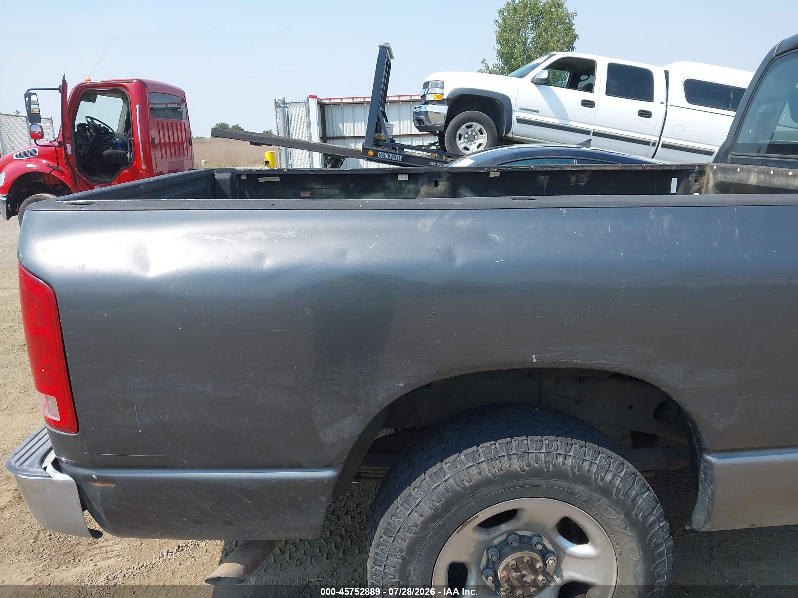 2003 Dodge Ram 2500 Slt/laramie/st Gray vin: 3D7KA28D03G835353