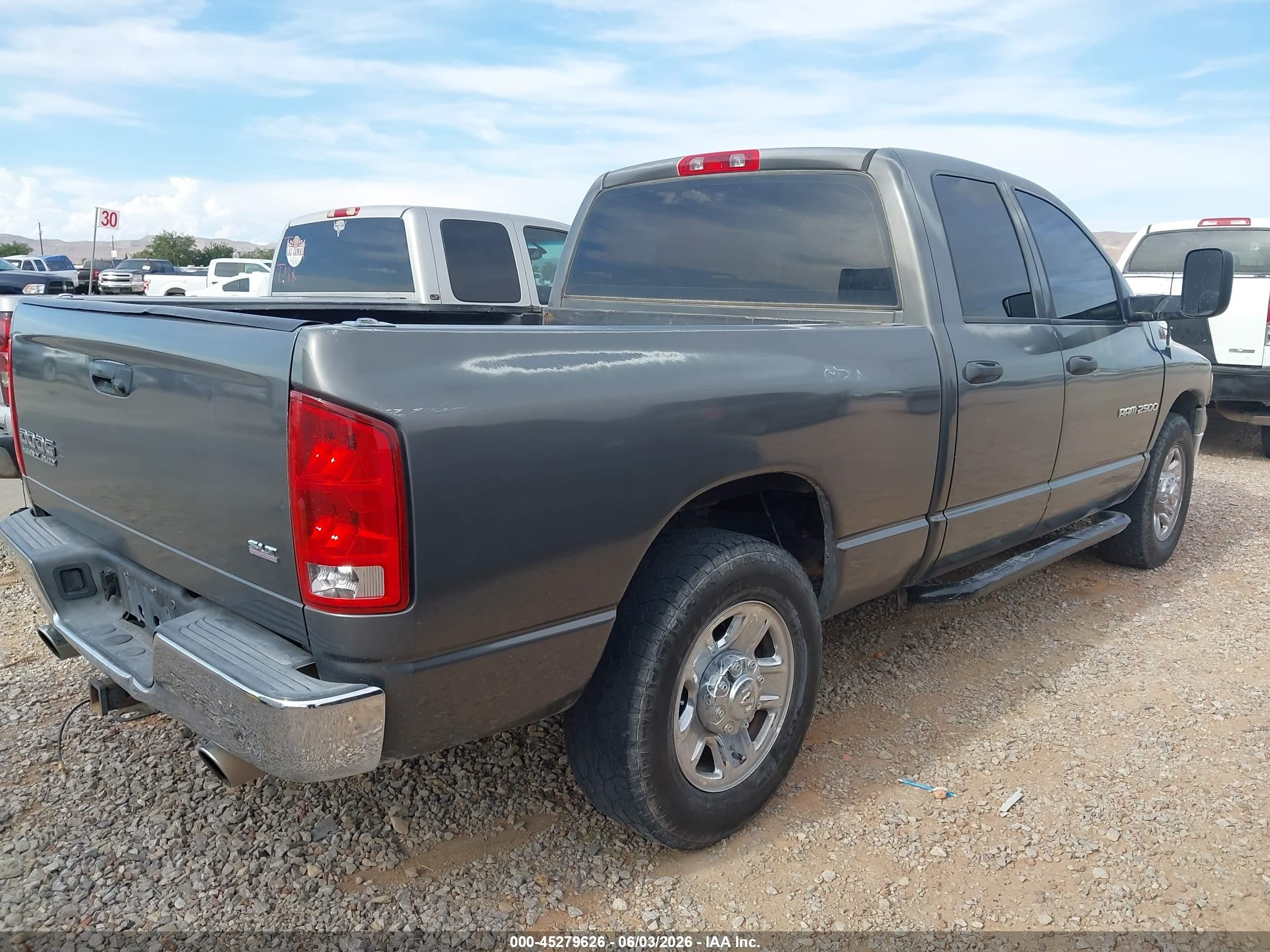 2004 Dodge Ram 2500 Slt/laramie Gray vin: 3D7KA28D14G160680