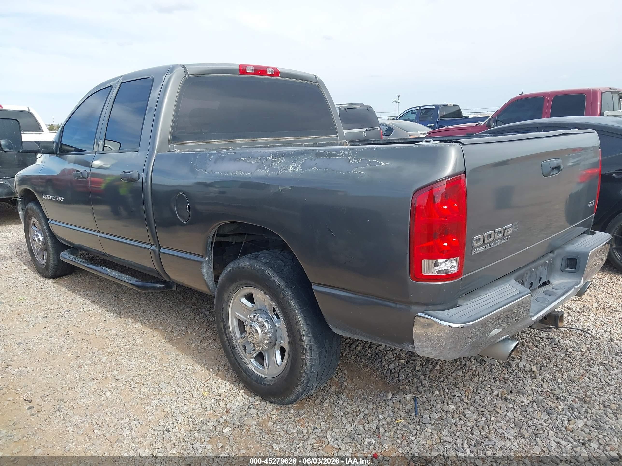 2004 Dodge Ram 2500 Slt/laramie Gray vin: 3D7KA28D14G160680
