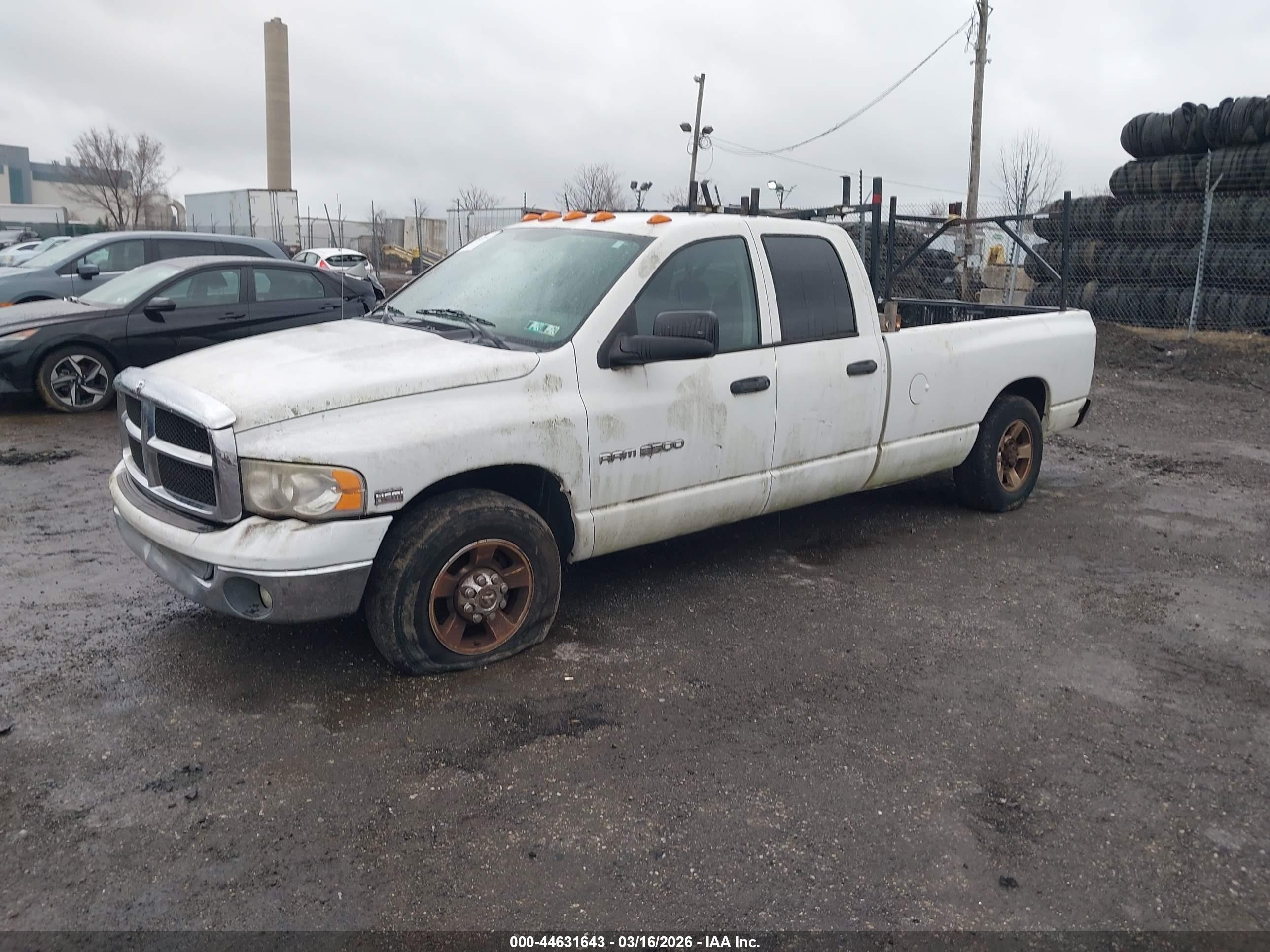 2004 Dodge Ram 2500 Slt/laramie Белый vin: 3D7KA28D24G257354