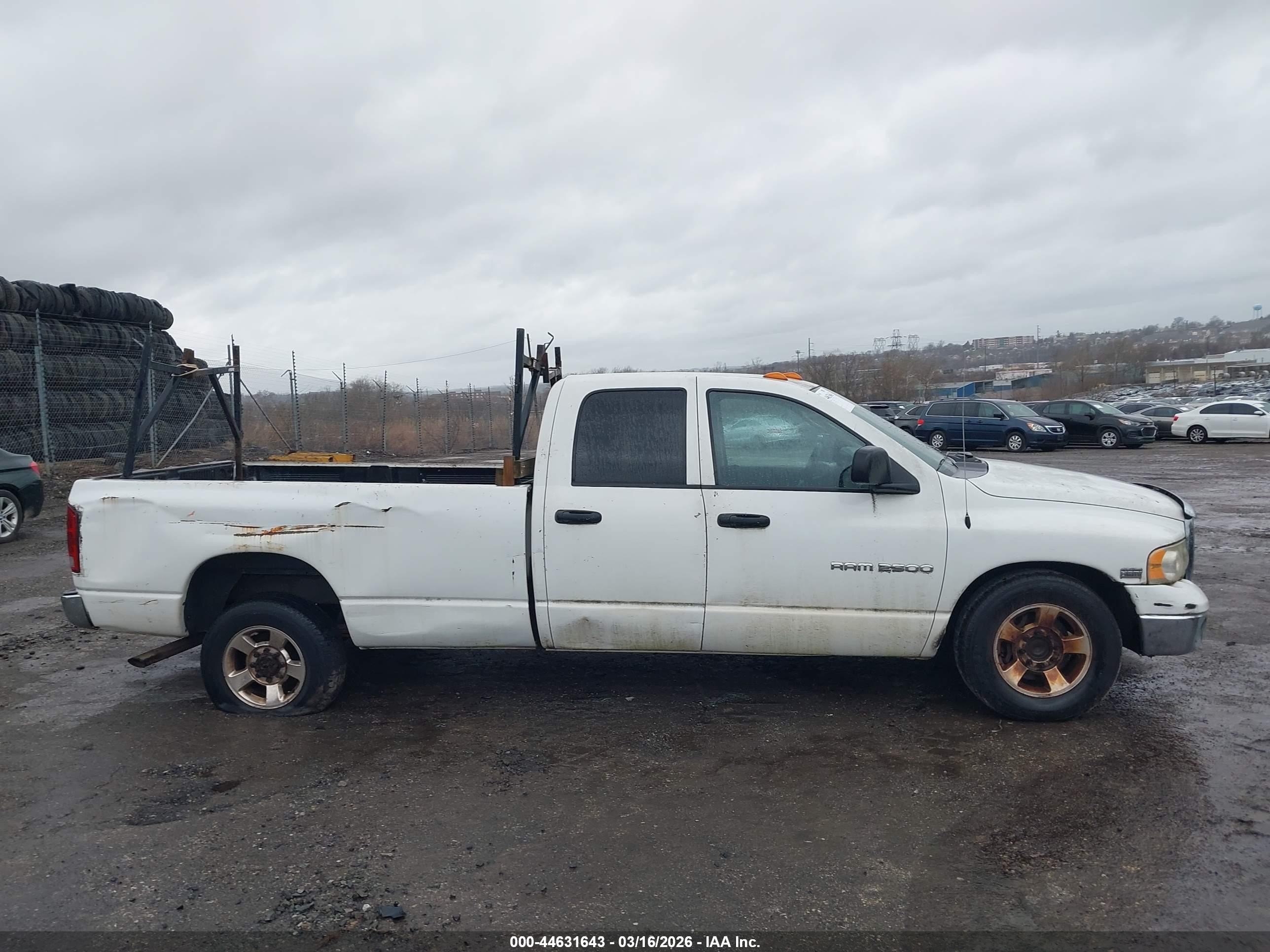 2004 Dodge Ram 2500 Slt/laramie Белый vin: 3D7KA28D24G257354