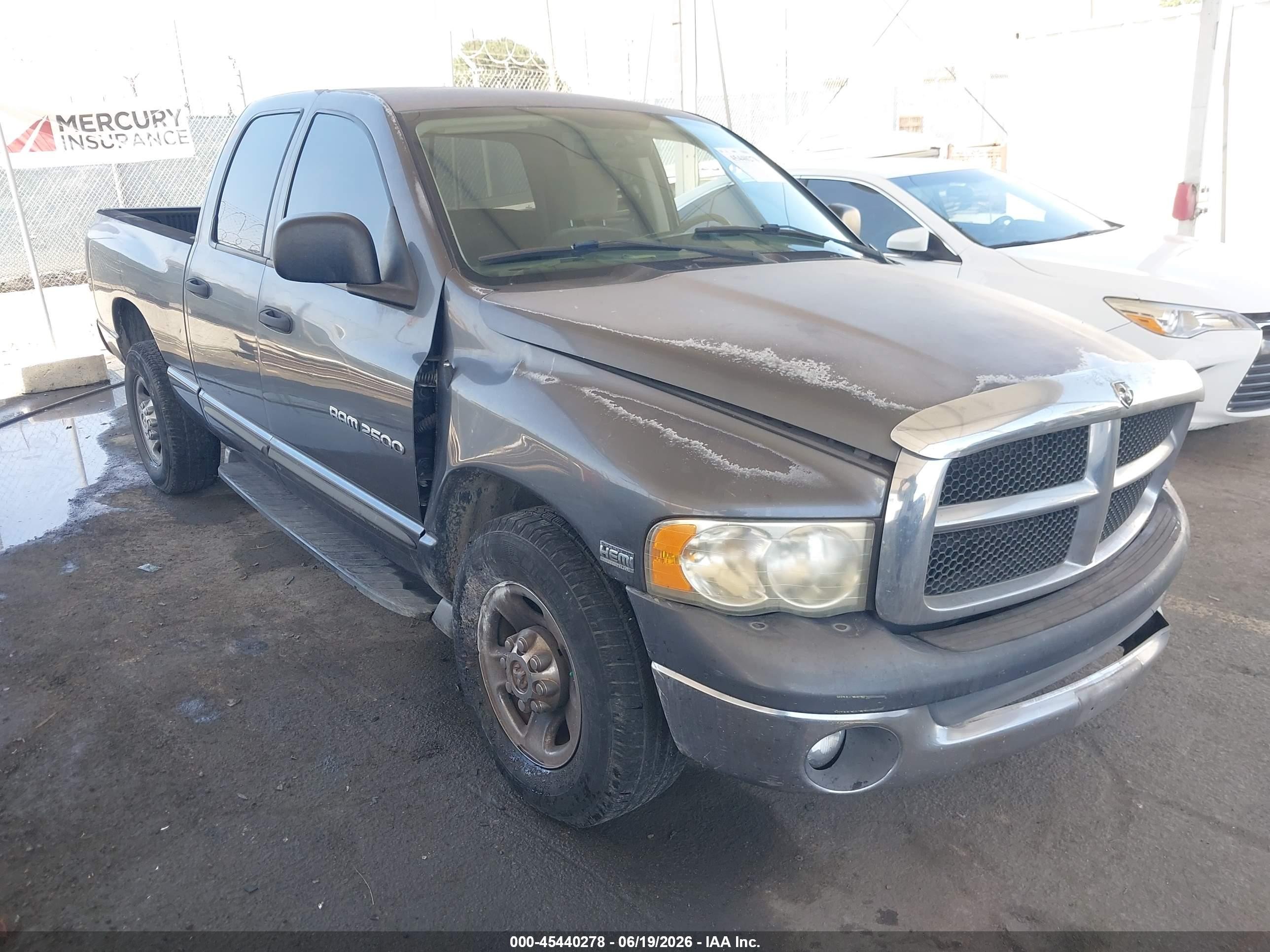 2003 Dodge Ram 2500 Slt/laramie/st Gray vin: 3D7KA28D33G753732