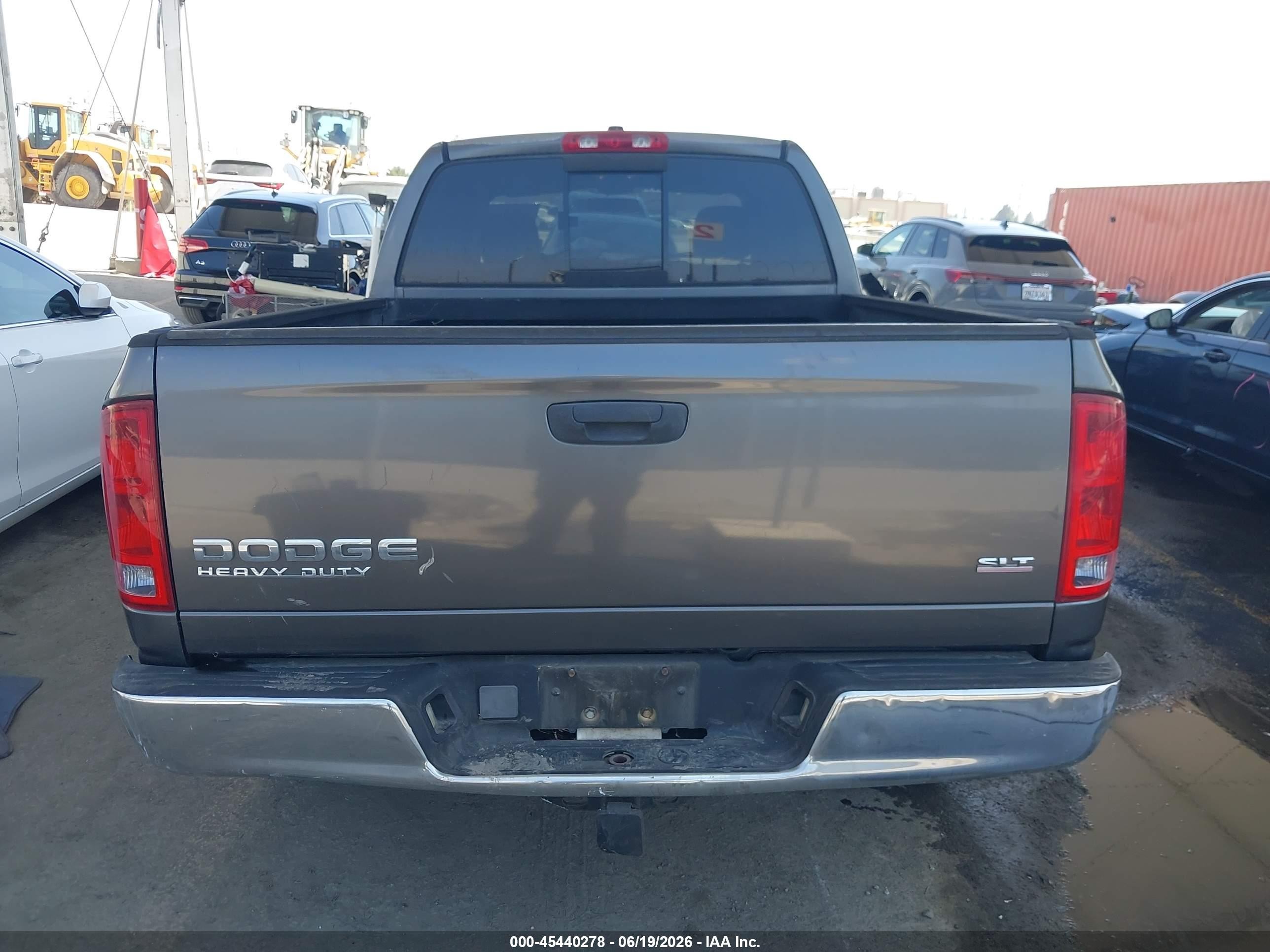 2003 Dodge Ram 2500 Slt/laramie/st Gray vin: 3D7KA28D33G753732