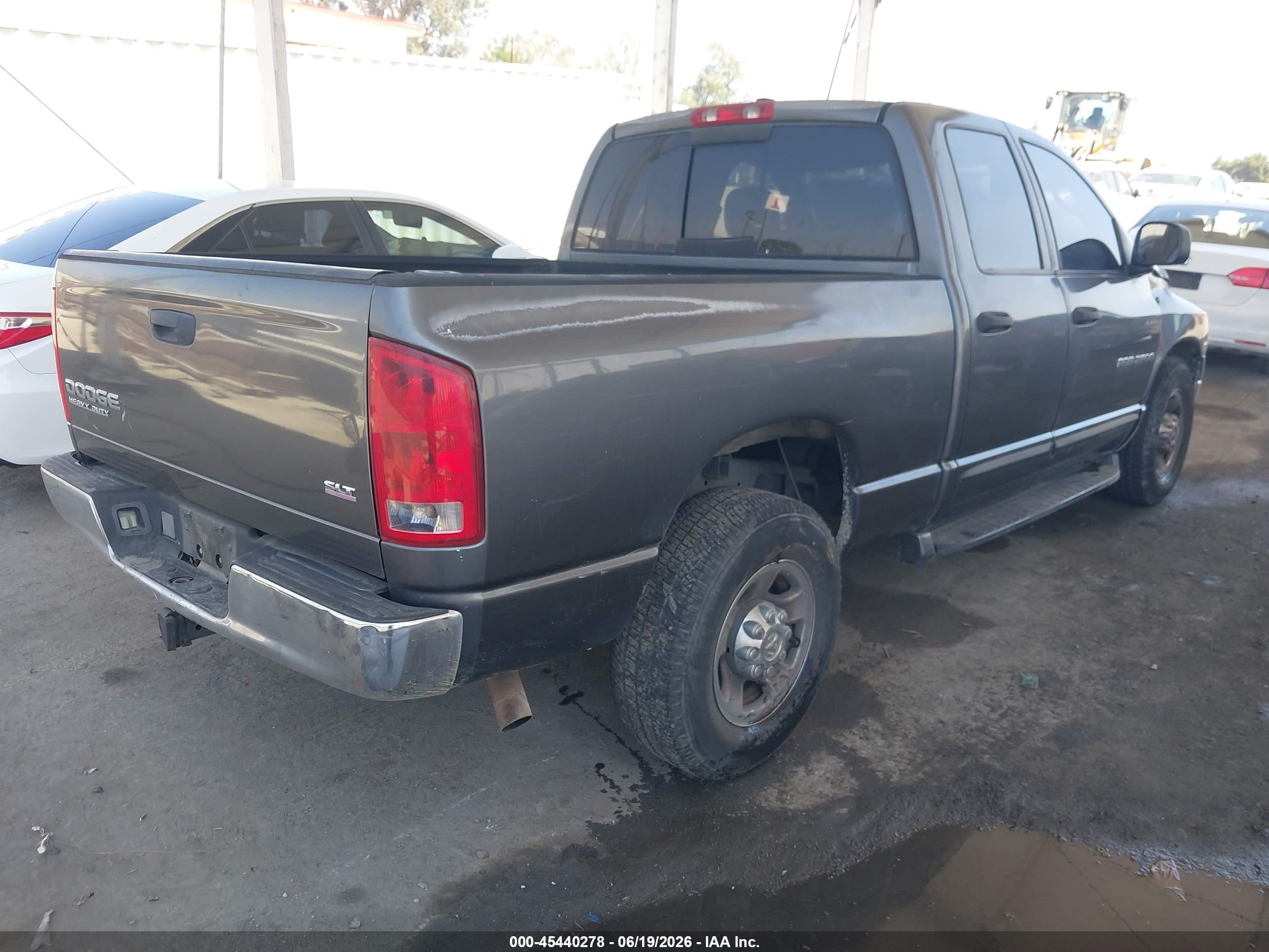 2003 Dodge Ram 2500 Slt/laramie/st Gray vin: 3D7KA28D33G753732