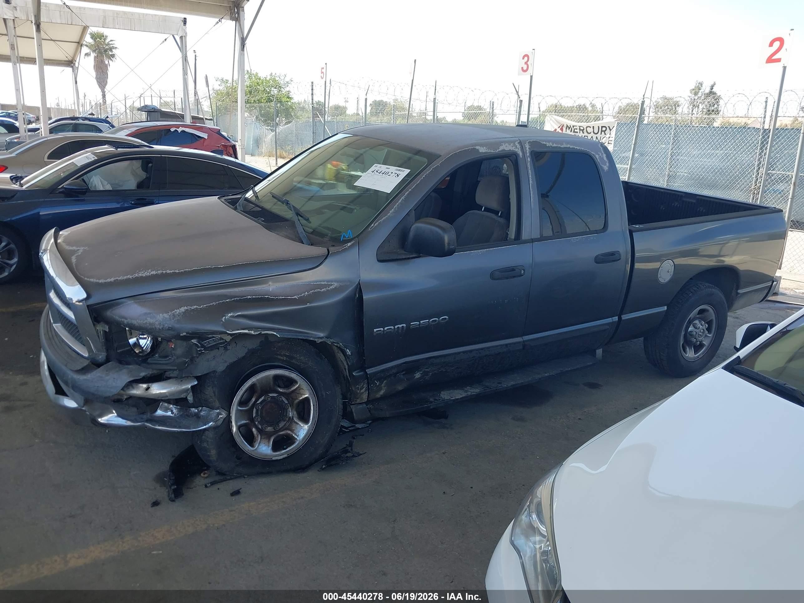2003 Dodge Ram 2500 Slt/laramie/st Gray vin: 3D7KA28D33G753732