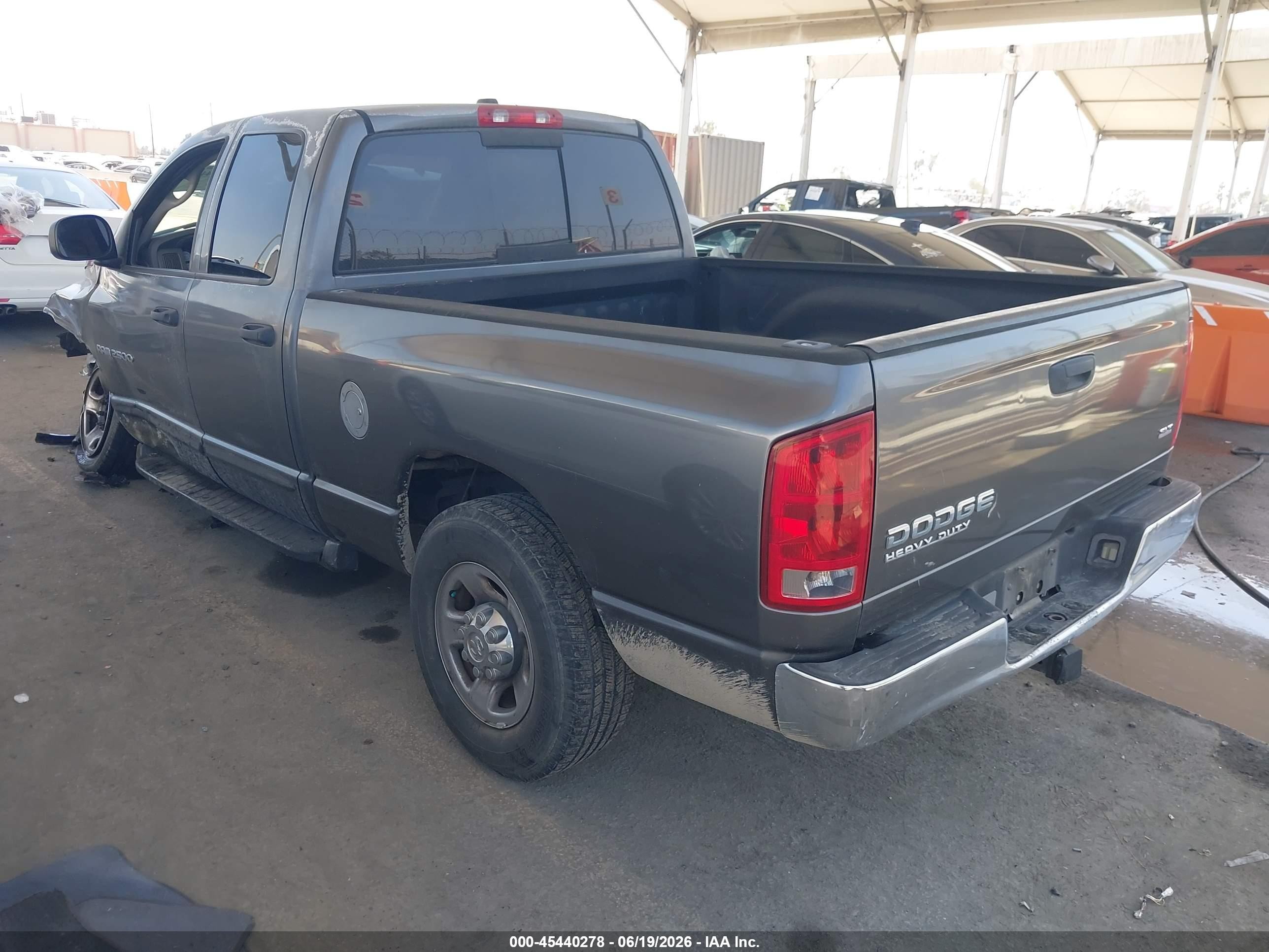 2003 Dodge Ram 2500 Slt/laramie/st Gray vin: 3D7KA28D33G753732