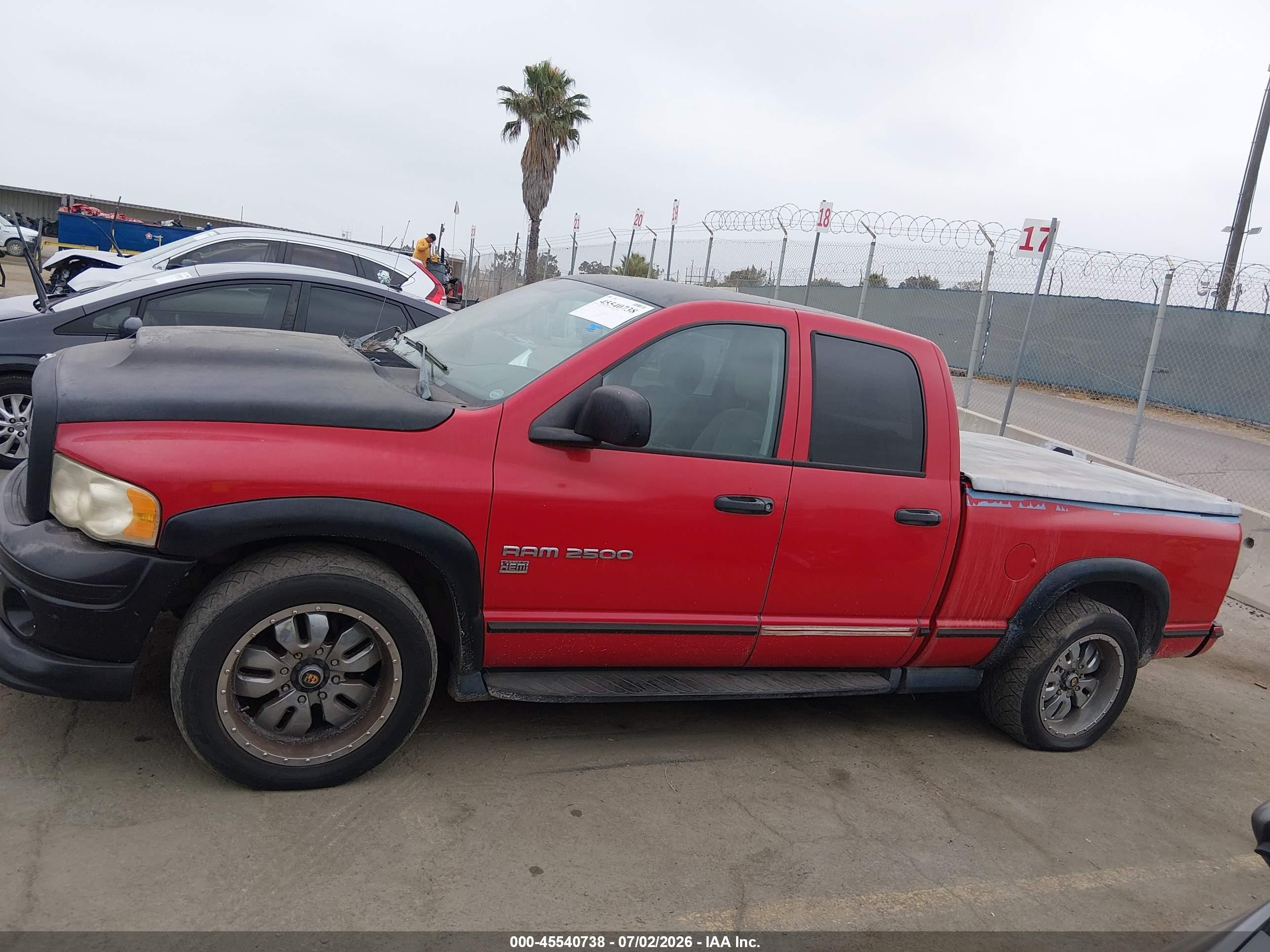 2003 Dodge Ram 2500 Slt/laramie/st Red vin: 3D7KA28D33G777965
