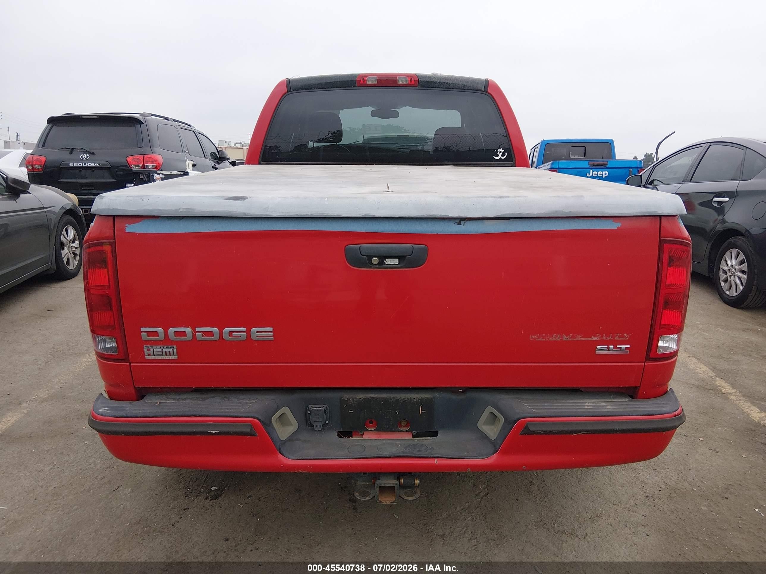2003 Dodge Ram 2500 Slt/laramie/st Red vin: 3D7KA28D33G777965
