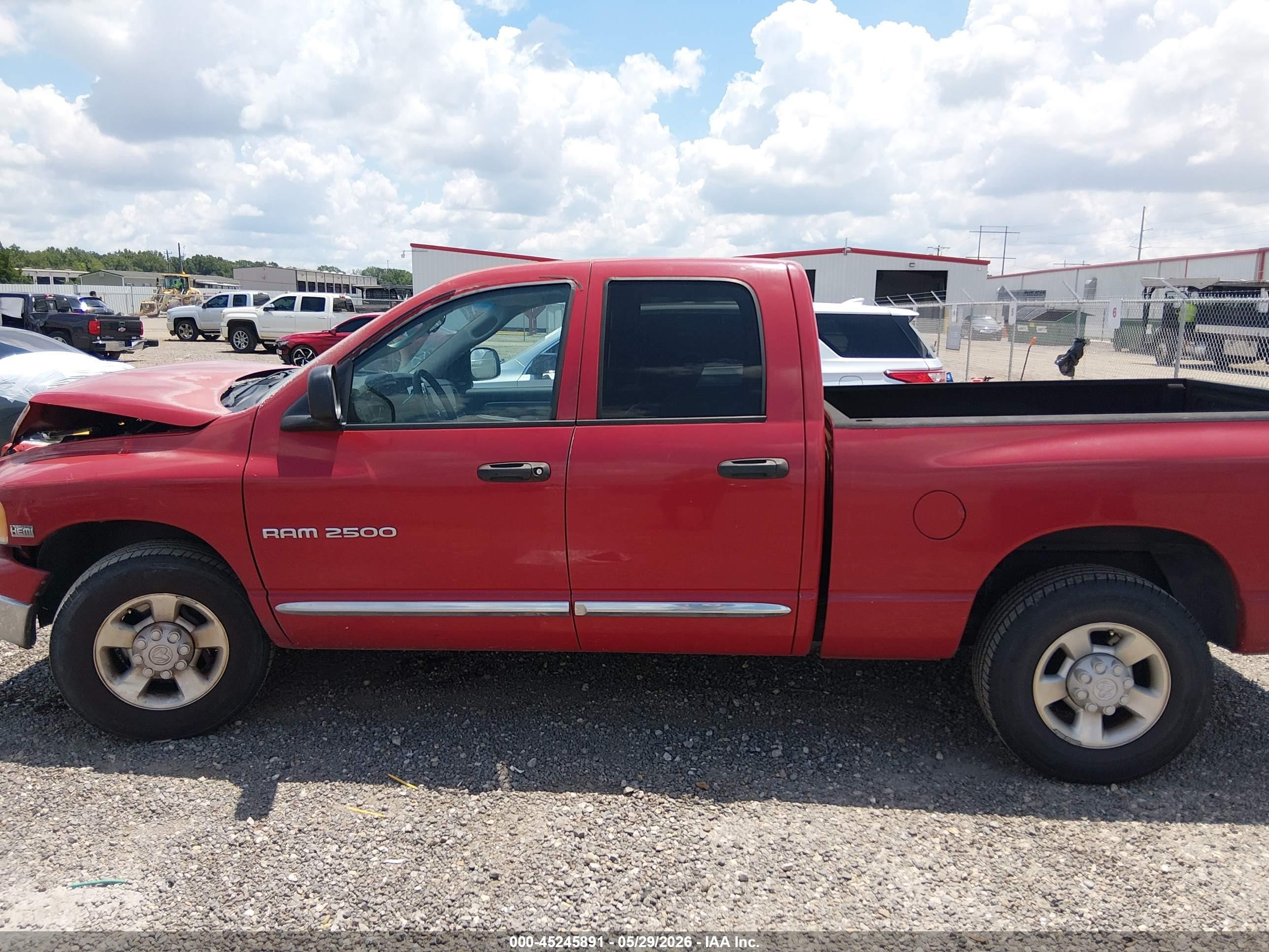 2004 Dodge Ram 2500 Slt/laramie Red vin: 3D7KA28D34G176461