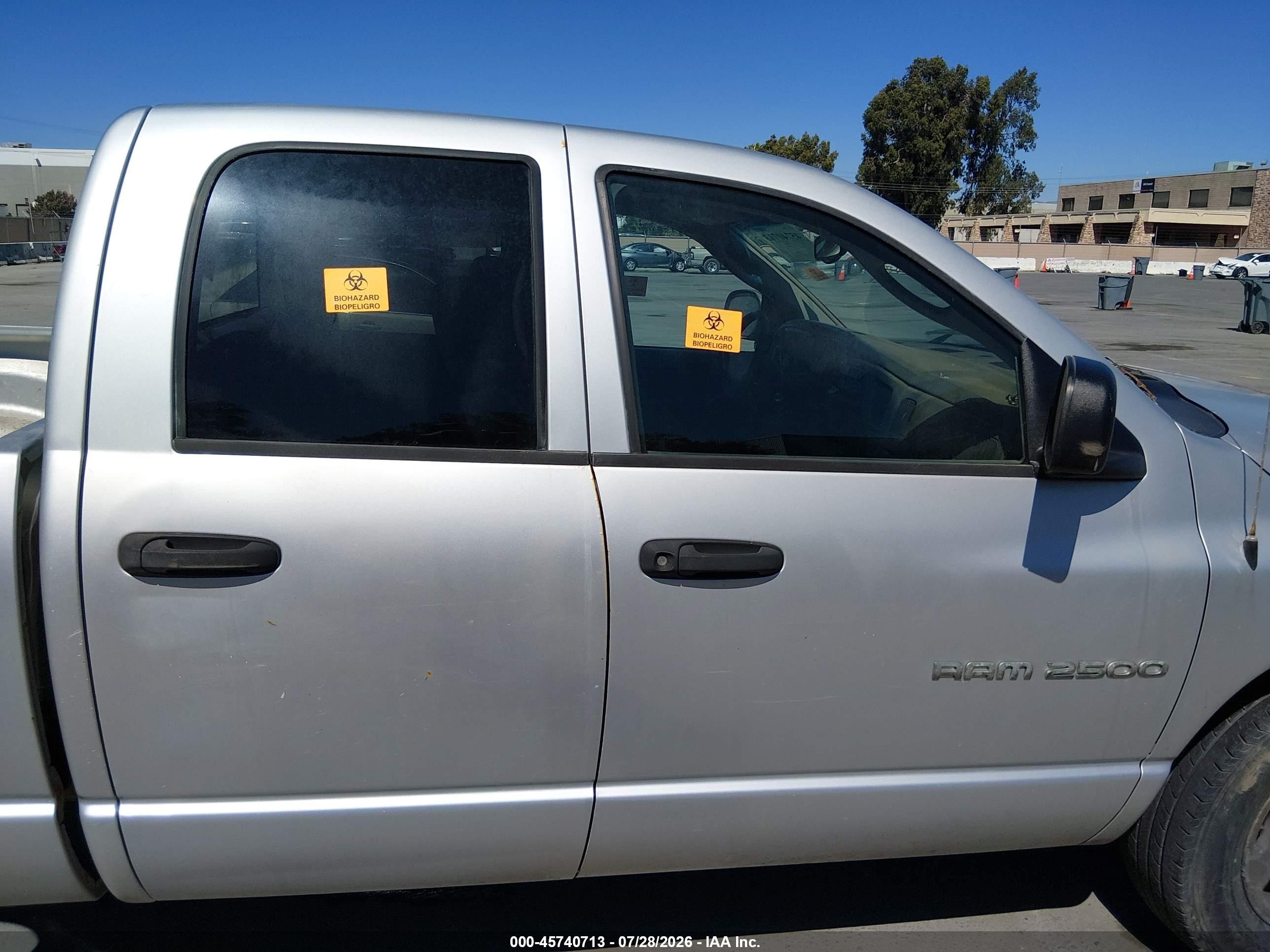 2003 Dodge Ram 2500 Slt/laramie/st Silver vin: 3D7KA28D63G825734