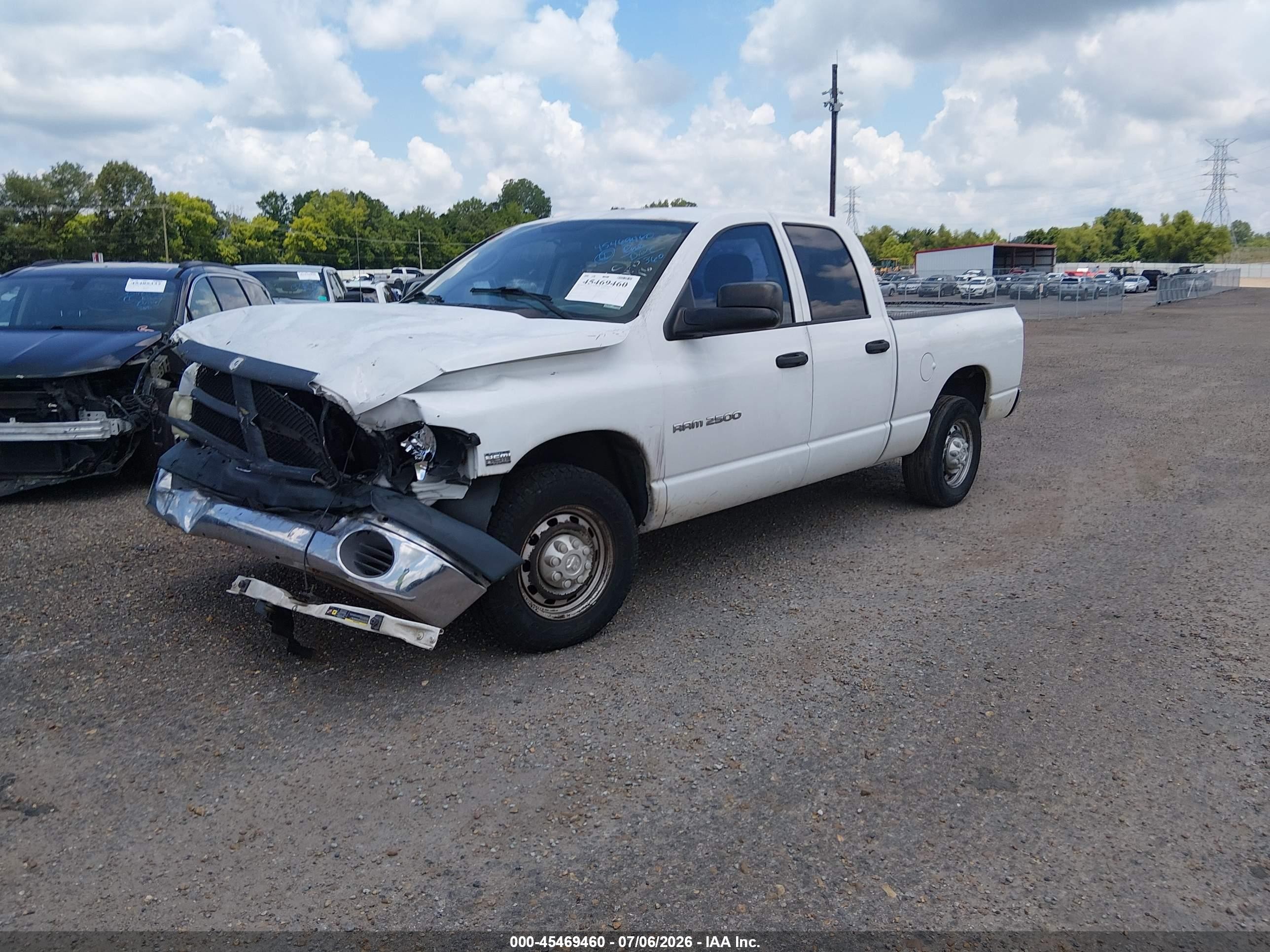 2004 Dodge Ram 2500 St White vin: 3D7KA28D84G235634