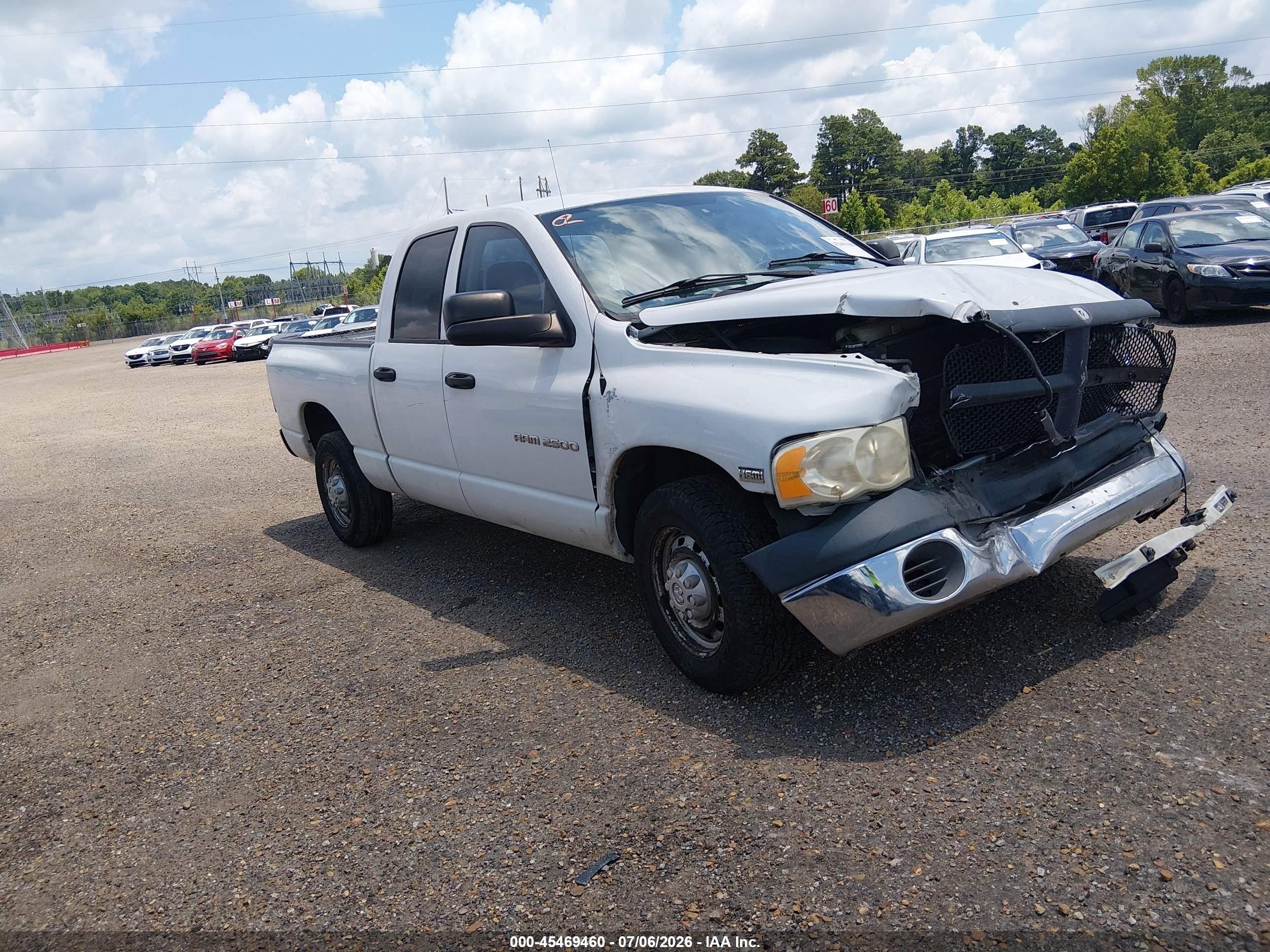 2004 Dodge Ram 2500 St White vin: 3D7KA28D84G235634