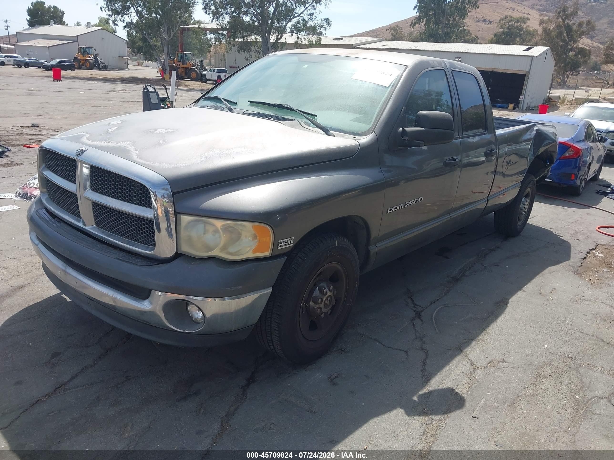 2003 Dodge Ram 2500 Slt/laramie/st Gray vin: 3D7KA28D93G753184