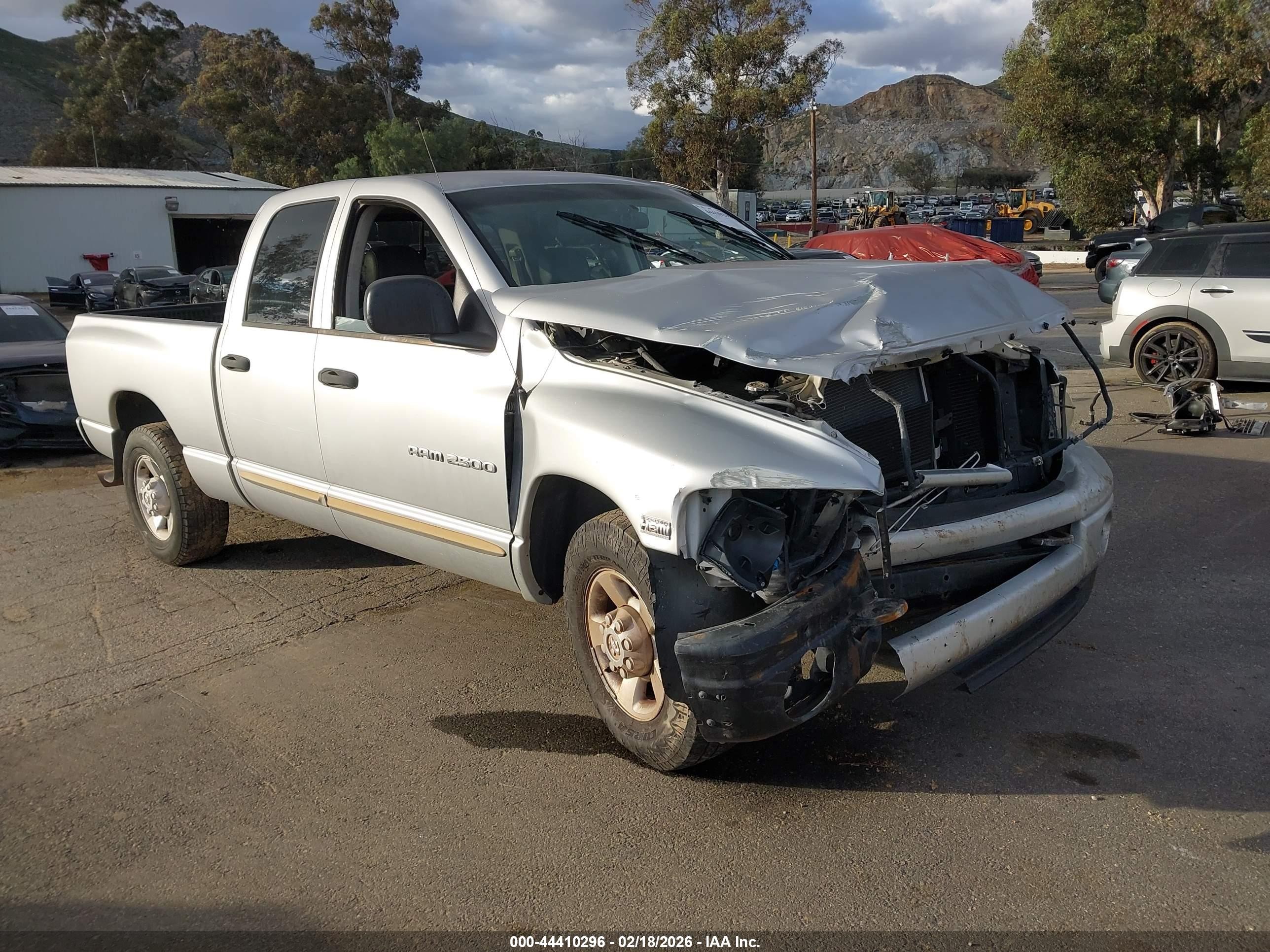 2004 Dodge Ram 2500 Slt/laramie Silver vin: 3D7KA28D94G173841